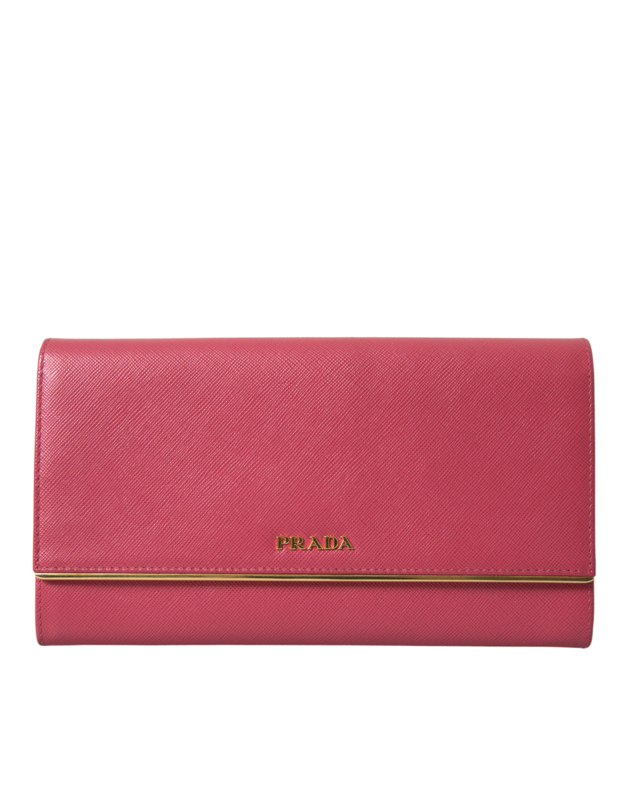 Prada Elegant Pink Leather Bifold Wallet - DEA STILOSA MILANO