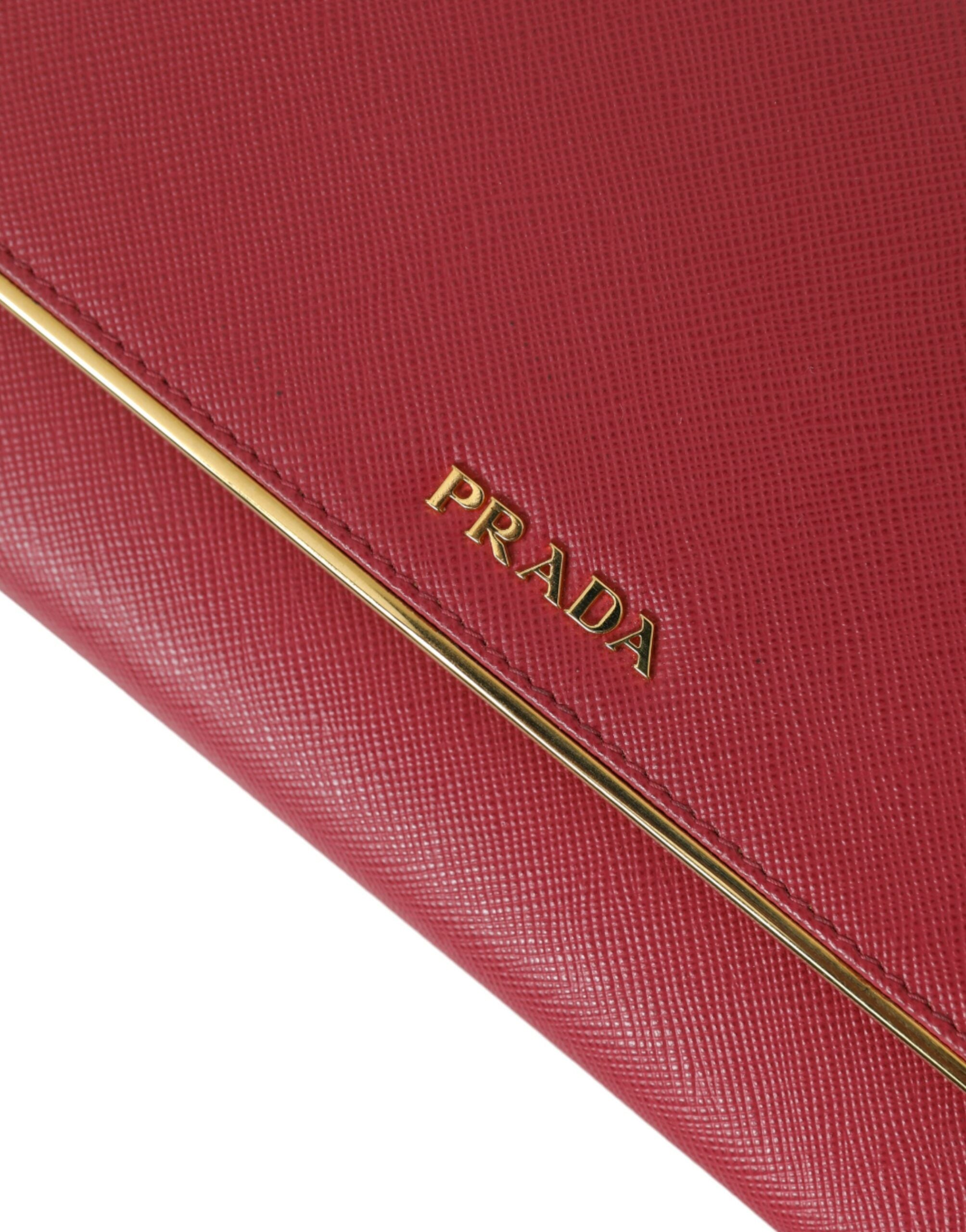 Prada Elegant Pink Leather Bifold Wallet - DEA STILOSA MILANO