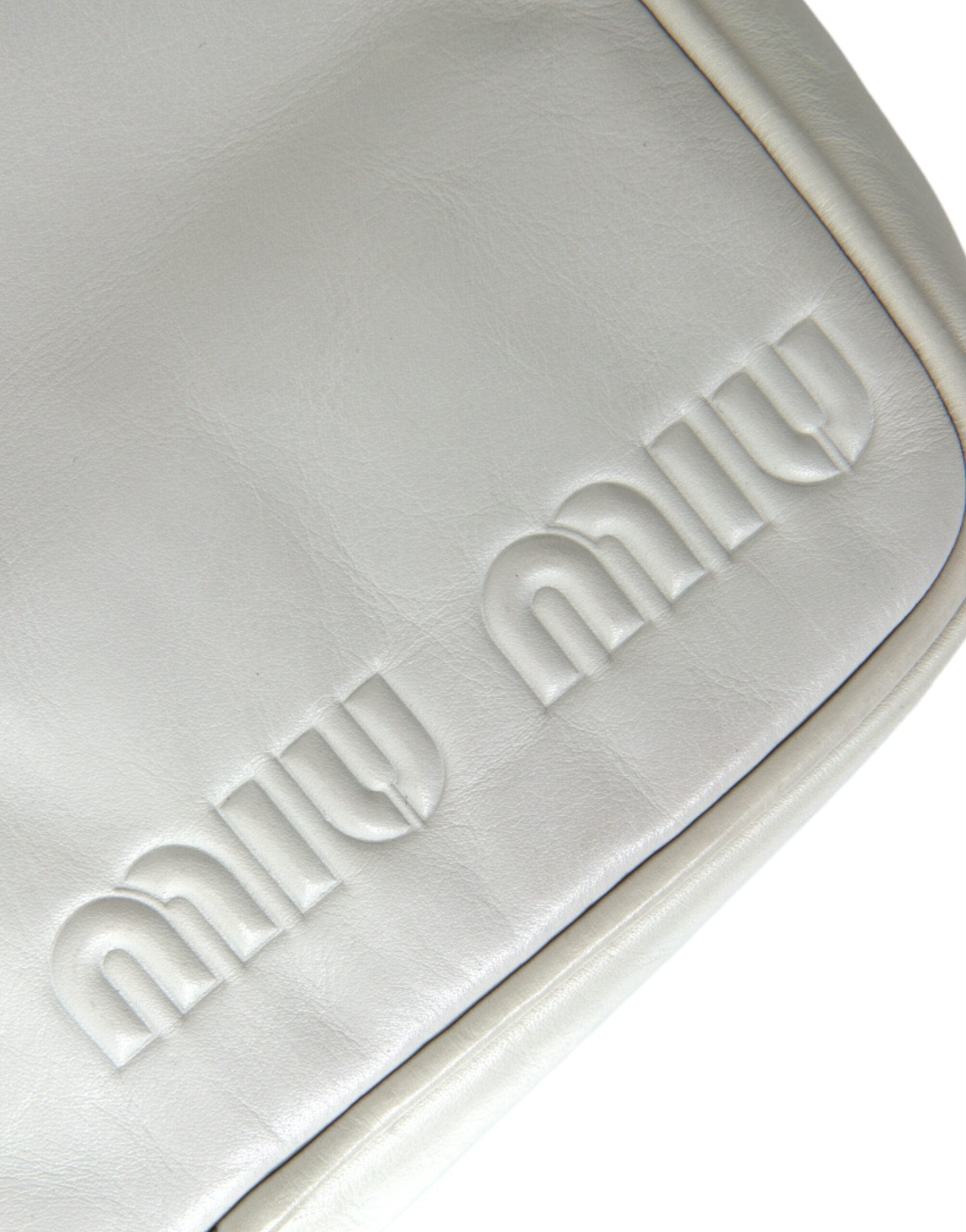 Miu Miu Elegant Black and White Leather Crossbody Bag - DEA STILOSA MILANO