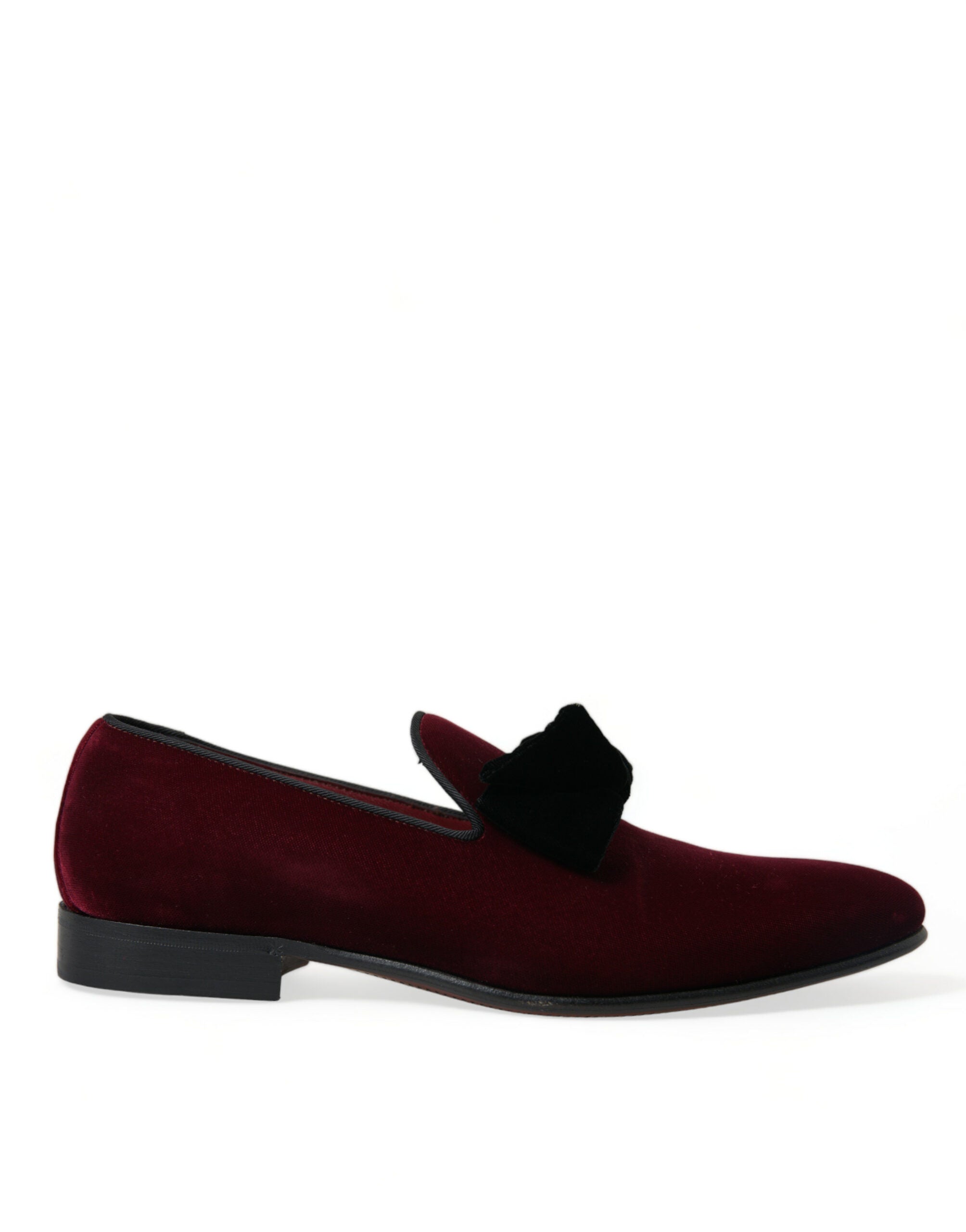 Dolce & Gabbana Burgundy Velvet Loafers - Elegance with a Twist - DEA STILOSA MILANO