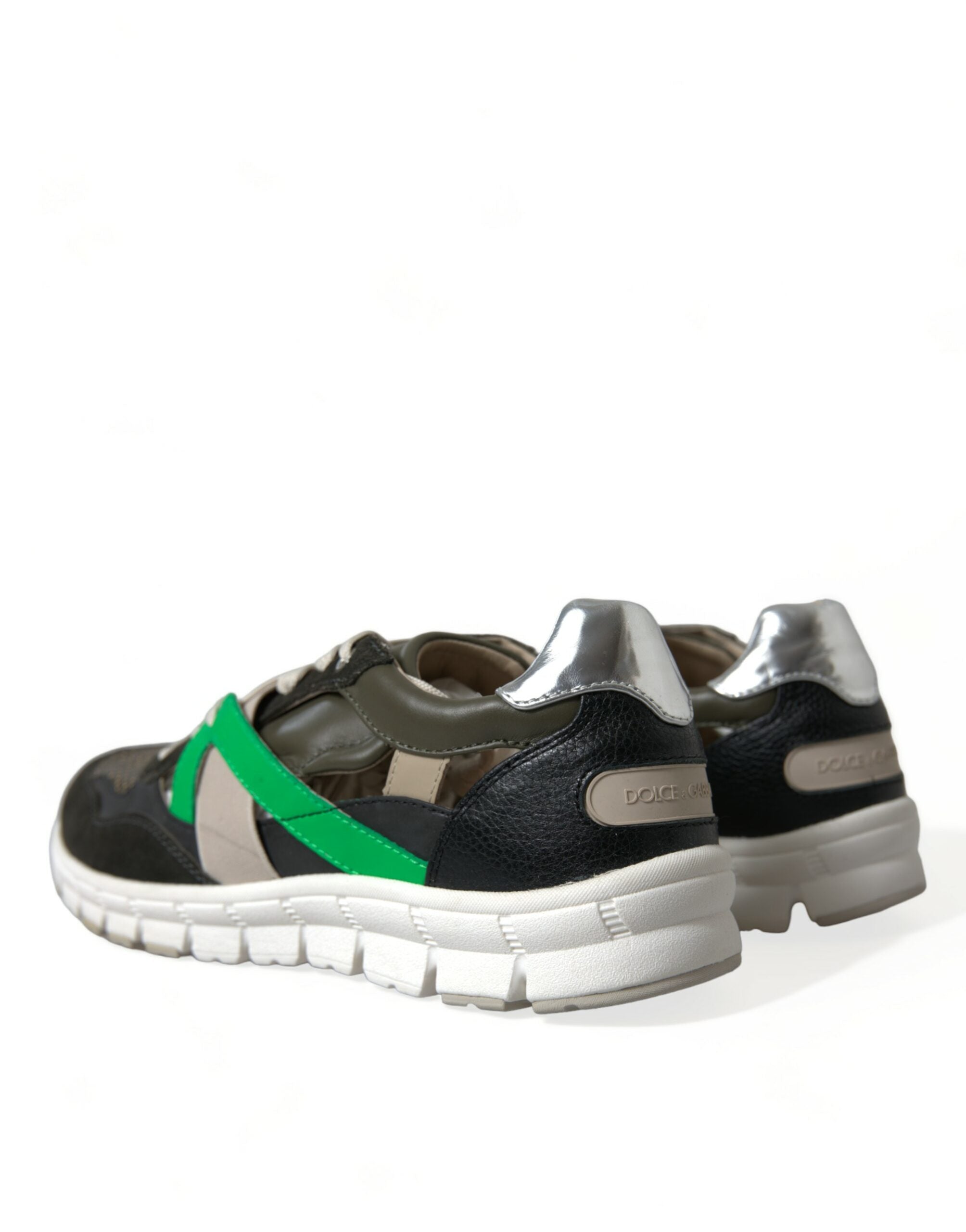 Dolce & Gabbana Multicolor Leather Suede Low Top Sneakers Shoes - DEA STILOSA MILANO