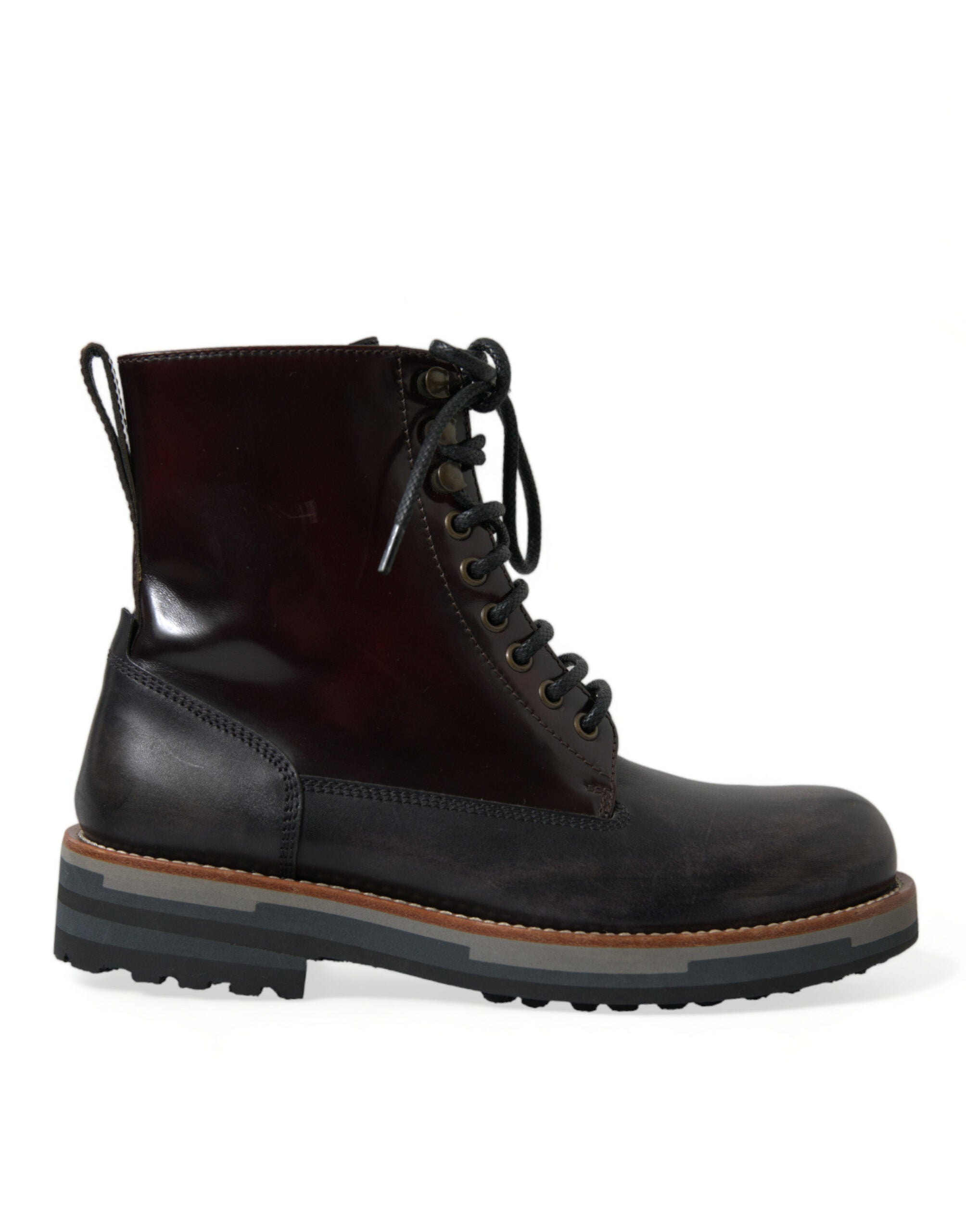 Dolce & Gabbana Chic Bi-Color Leather Mid Calf Boots - DEA STILOSA MILANO