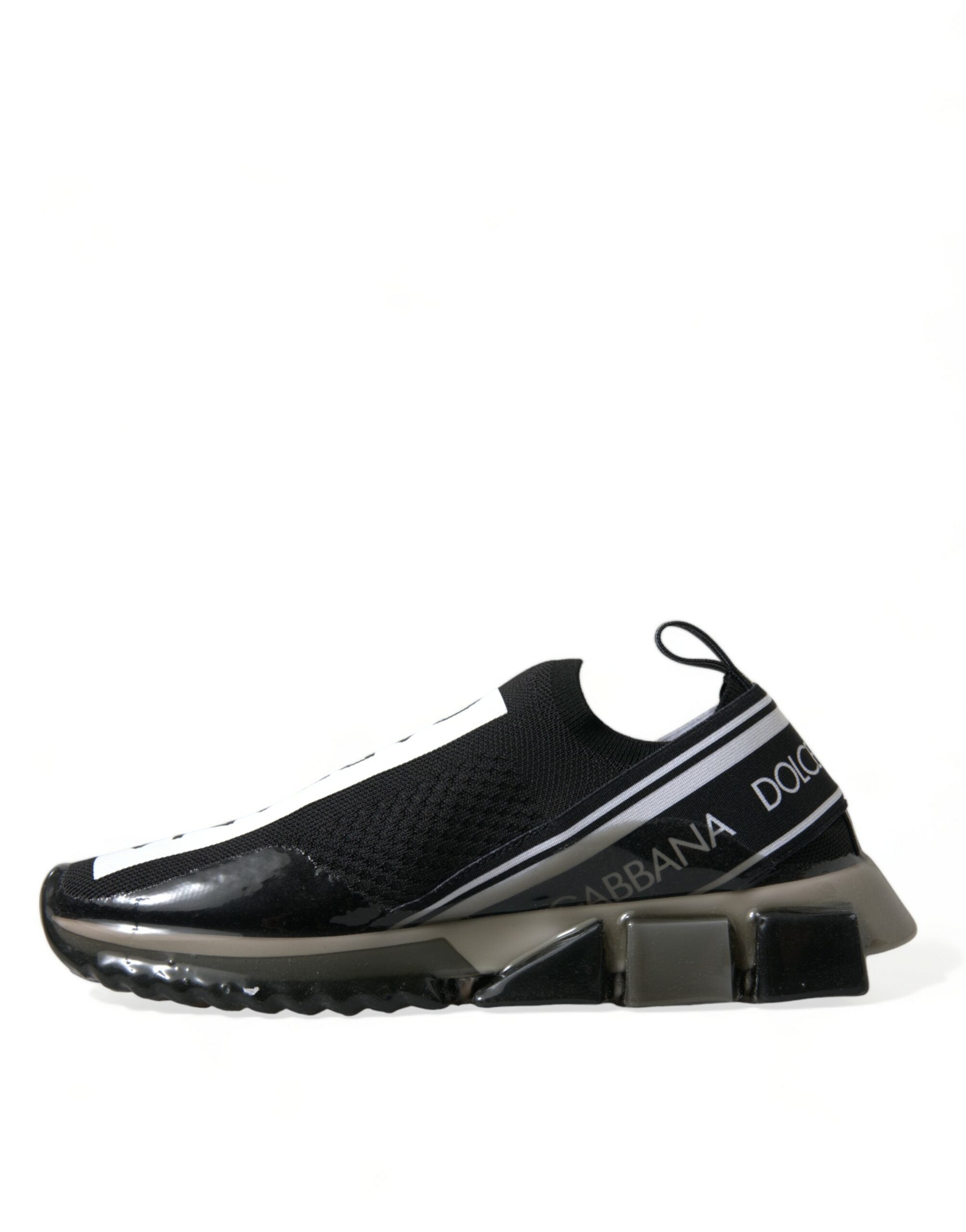 Dolce & Gabbana Black White Slip On Sneakers Sorrento Shoes - DEA STILOSA MILANO