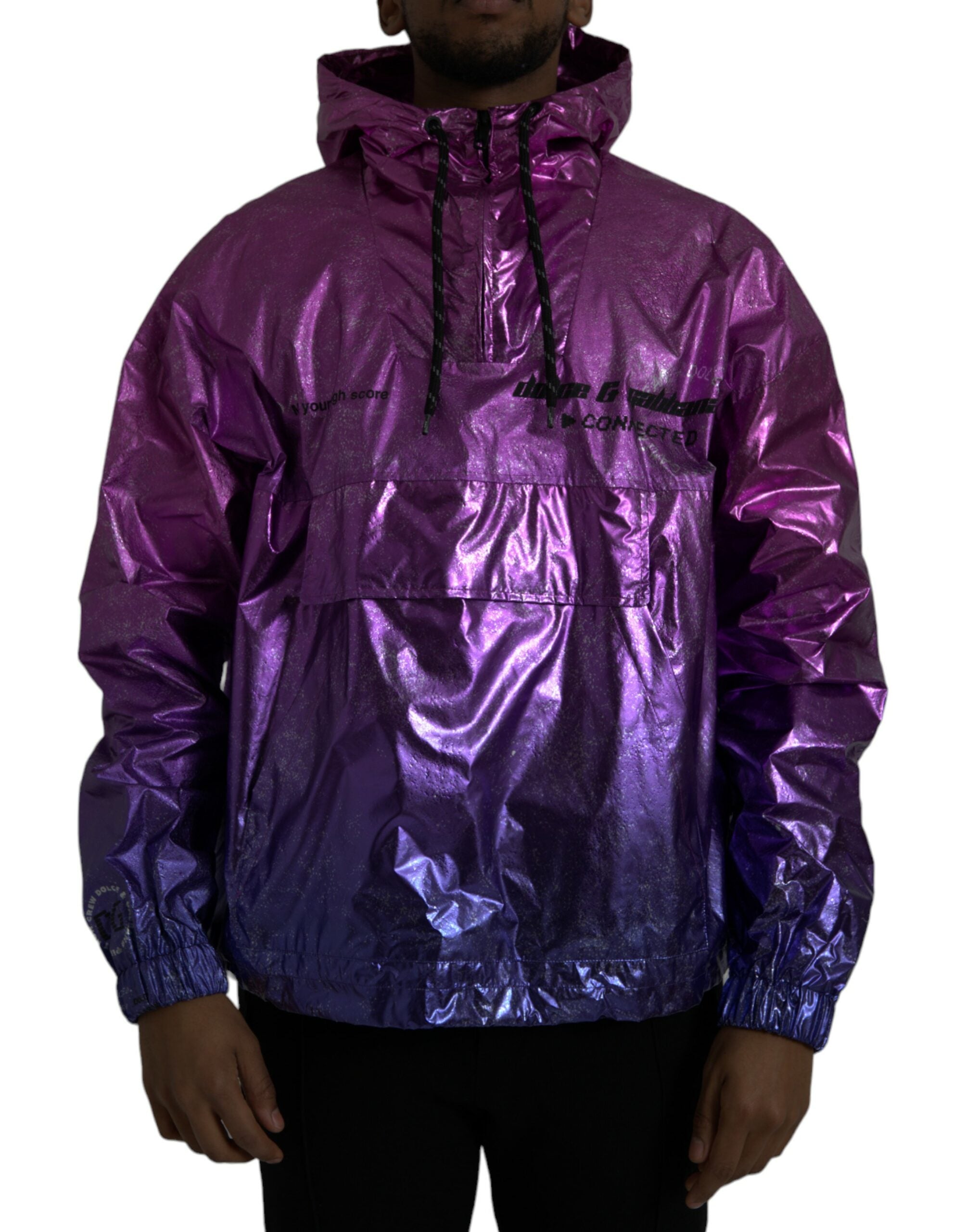 Dolce & Gabbana Pink Purple Ombre Hooded Pullover Sweatshirt Jacket - DEA STILOSA MILANO