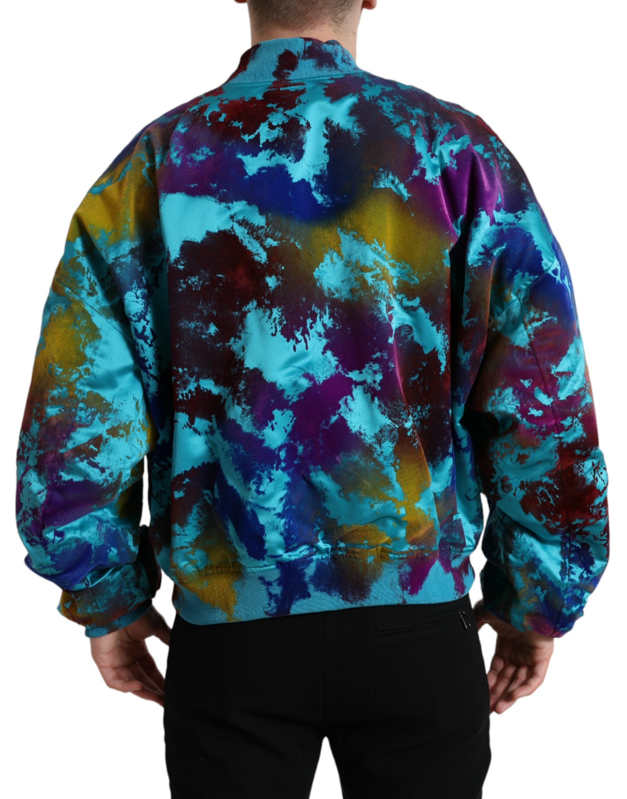 Dolce & Gabbana Multicolor Color Splash Zip Bomber Jacket - DEA STILOSA MILANO