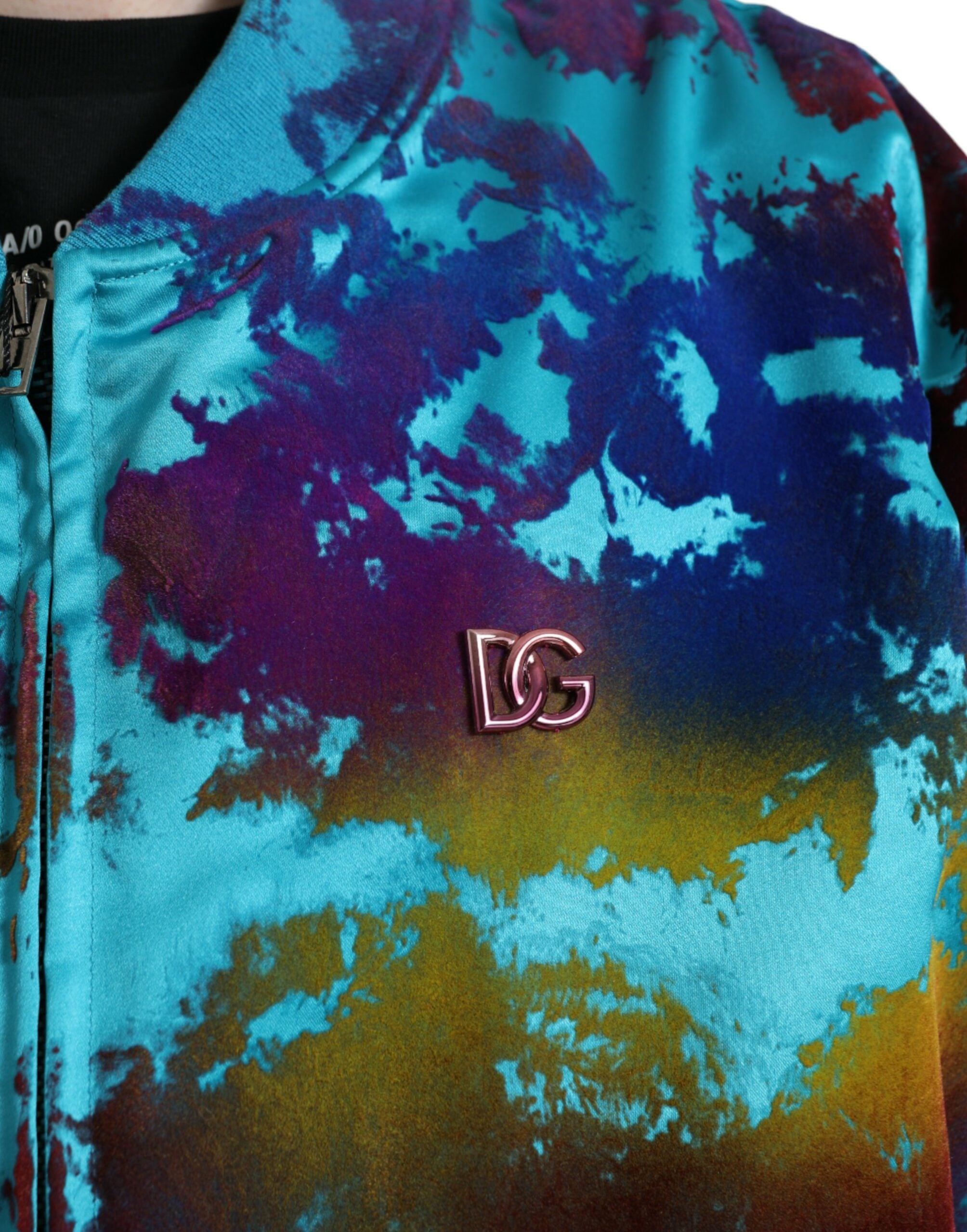 Dolce & Gabbana Multicolor Color Splash Zip Bomber Jacket - DEA STILOSA MILANO