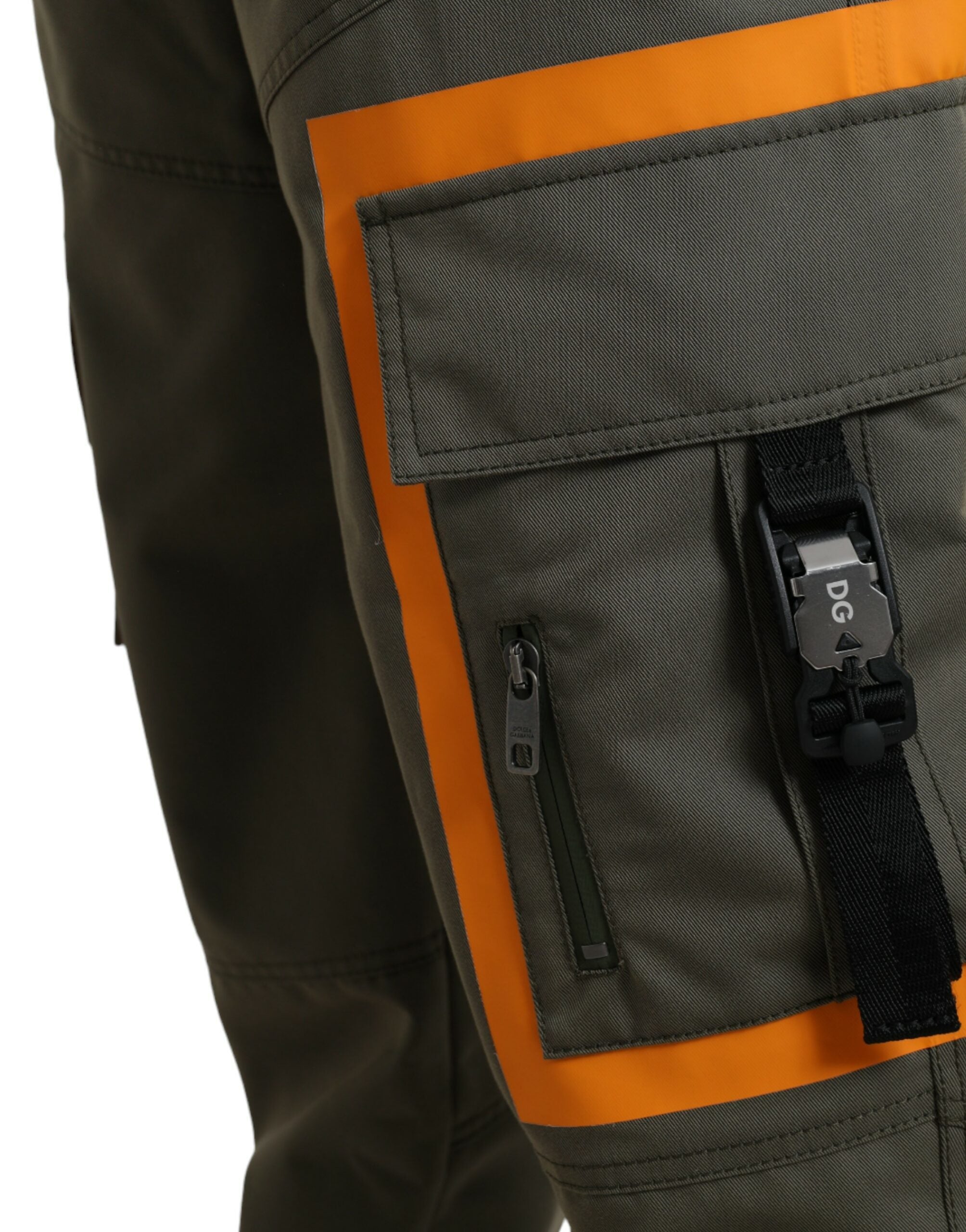 Dolce & Gabbana Green Cotton Cargo Men Jogger Pants - DEA STILOSA MILANO