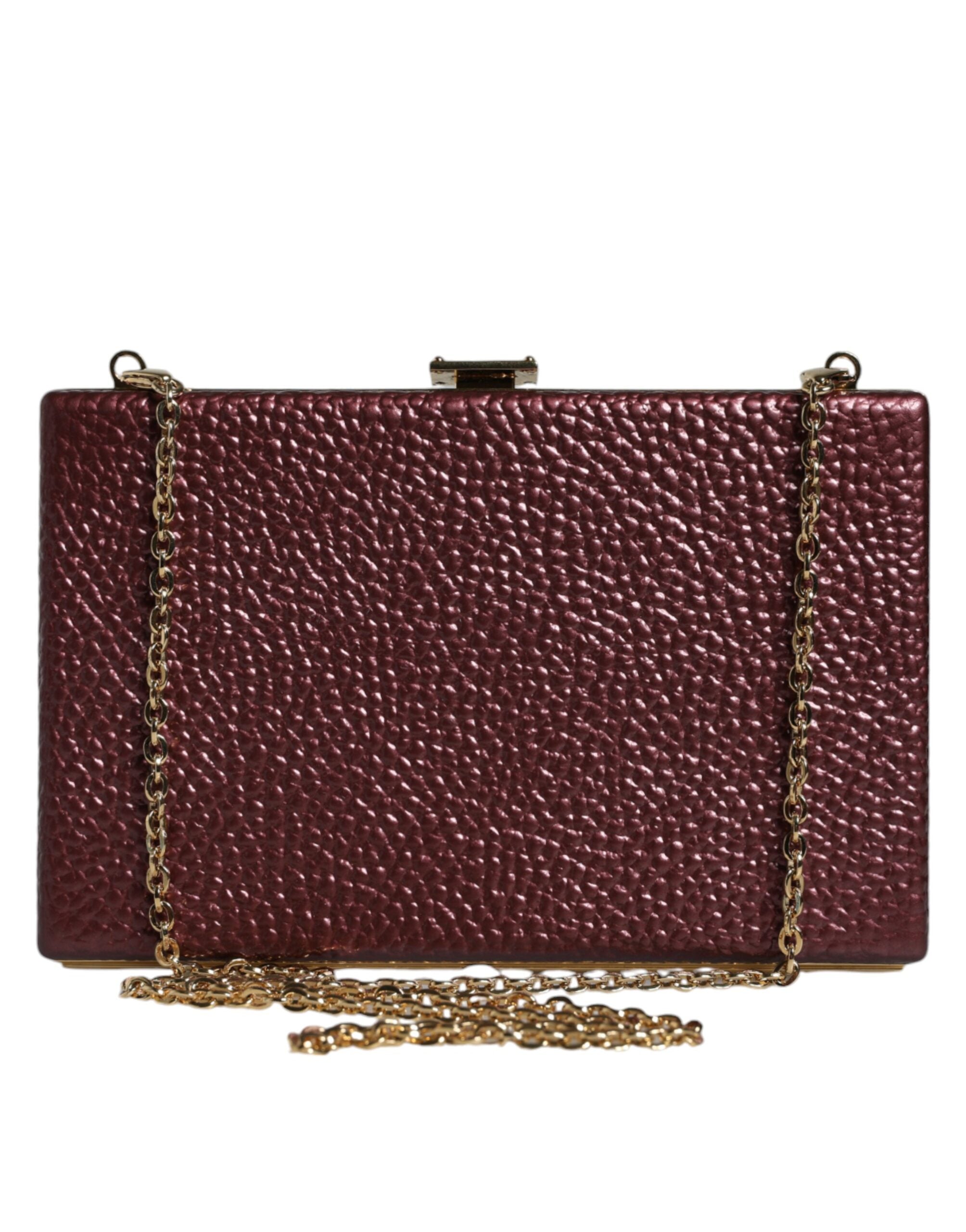 Elevate your elegance with the Dolce & Gabbana Maroon Leather Clutch, a masterpiece of Italian craftsmanship that embodies luxury and sophistication for every occasion.