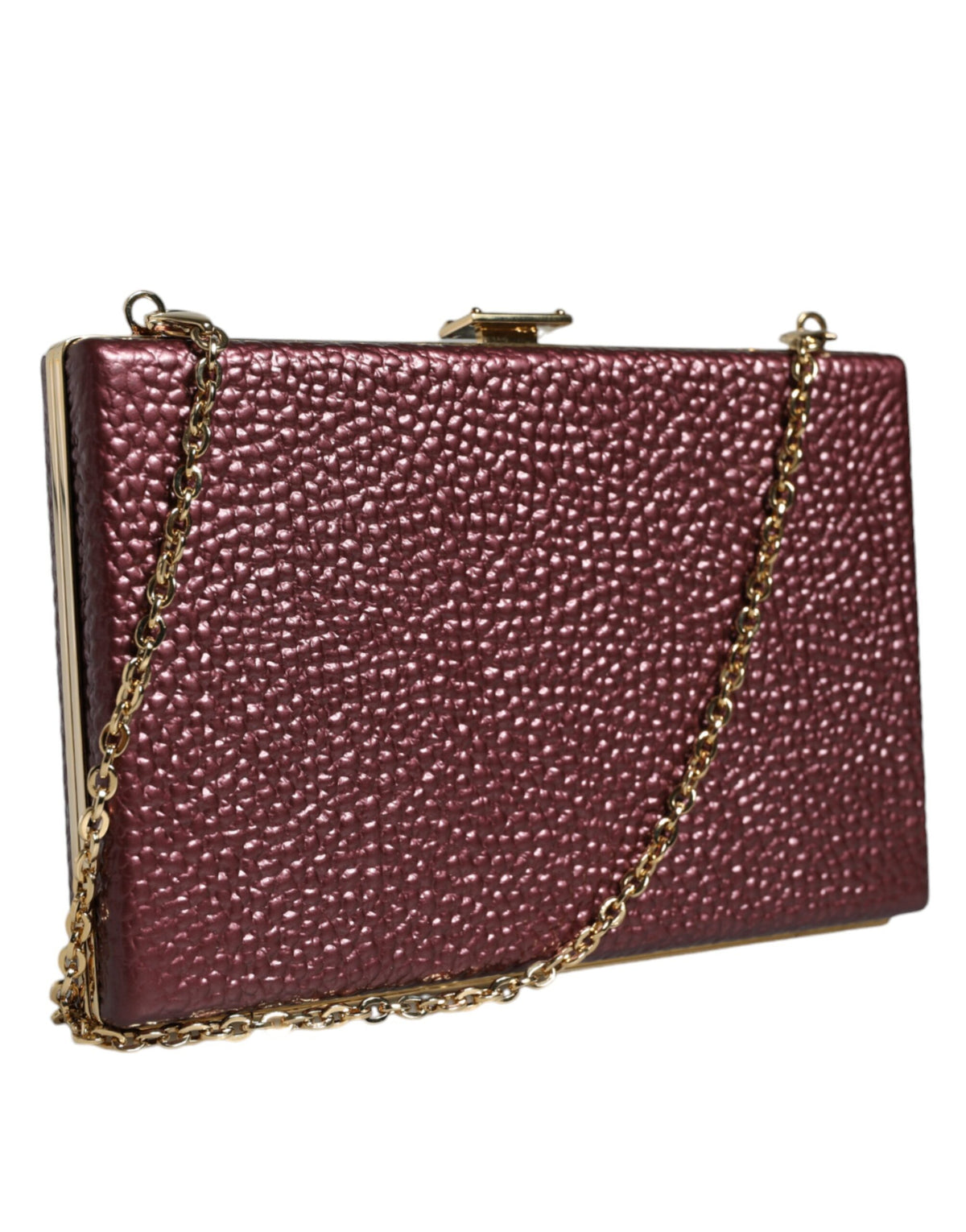 Elevate your elegance with the Dolce & Gabbana Maroon Leather Clutch, a luxurious statement piece that embodies Italian craftsmanship and timeless allure for every occasion.