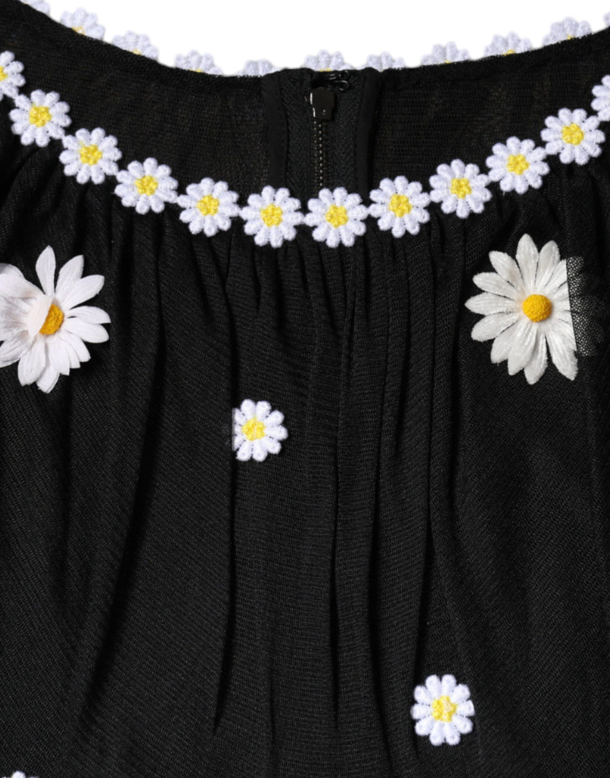 Experience the allure of the Dolce & Gabbana Black Silk Daisy A-line Long Maxi Dress, a testament to Italian craftsmanship and luxury, perfect for any elegant occasion.