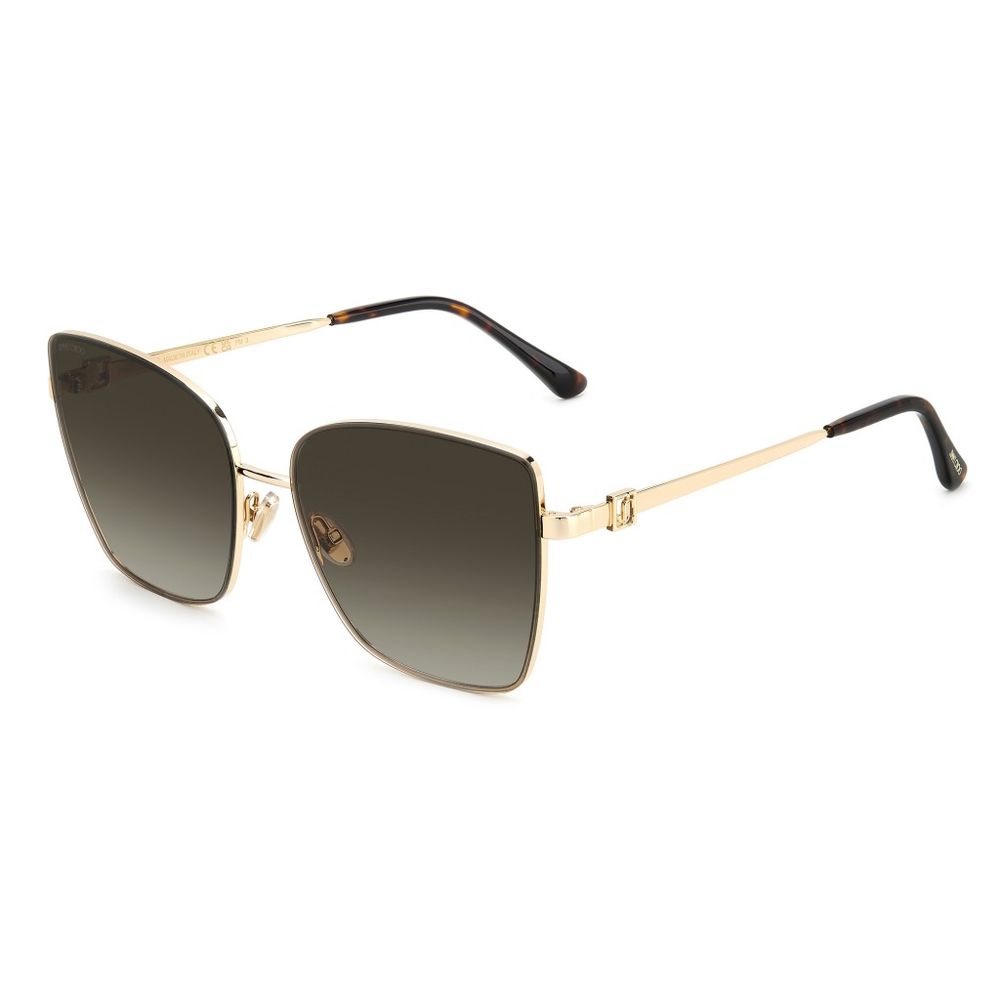 Discover the exquisite Jimmy Choo Gold Metal Sunglasses, a luxurious fusion of premium craftsmanship and striking design, perfect for elevating your style narrative.