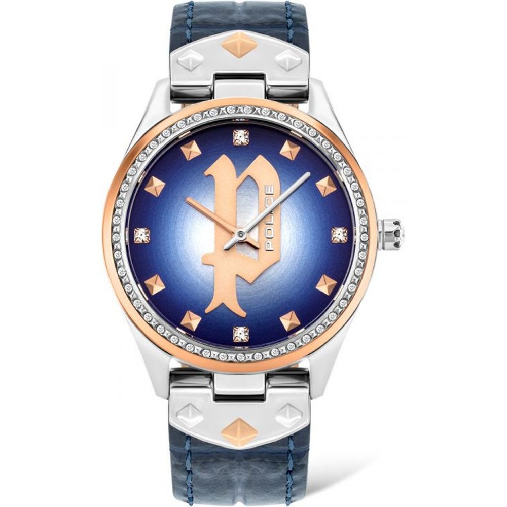 Discover the Police Blue Leather Dress Watch, a masterpiece of quartz precision and luxurious blue leather, embodying timeless elegance for the discerning individual.