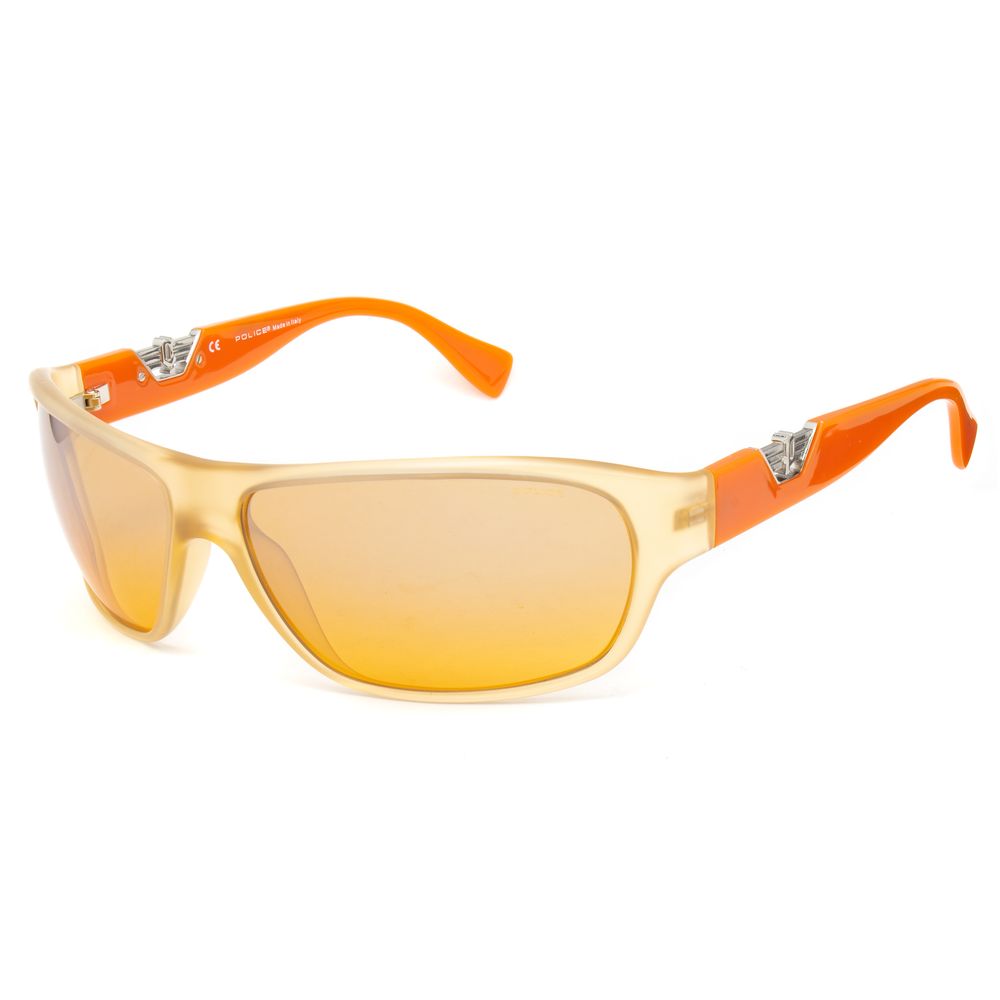 Elevate your style with Police Orange Injected Sunglasses, a luxurious accessory that embodies timeless elegance and unisex sophistication for the discerning individual.