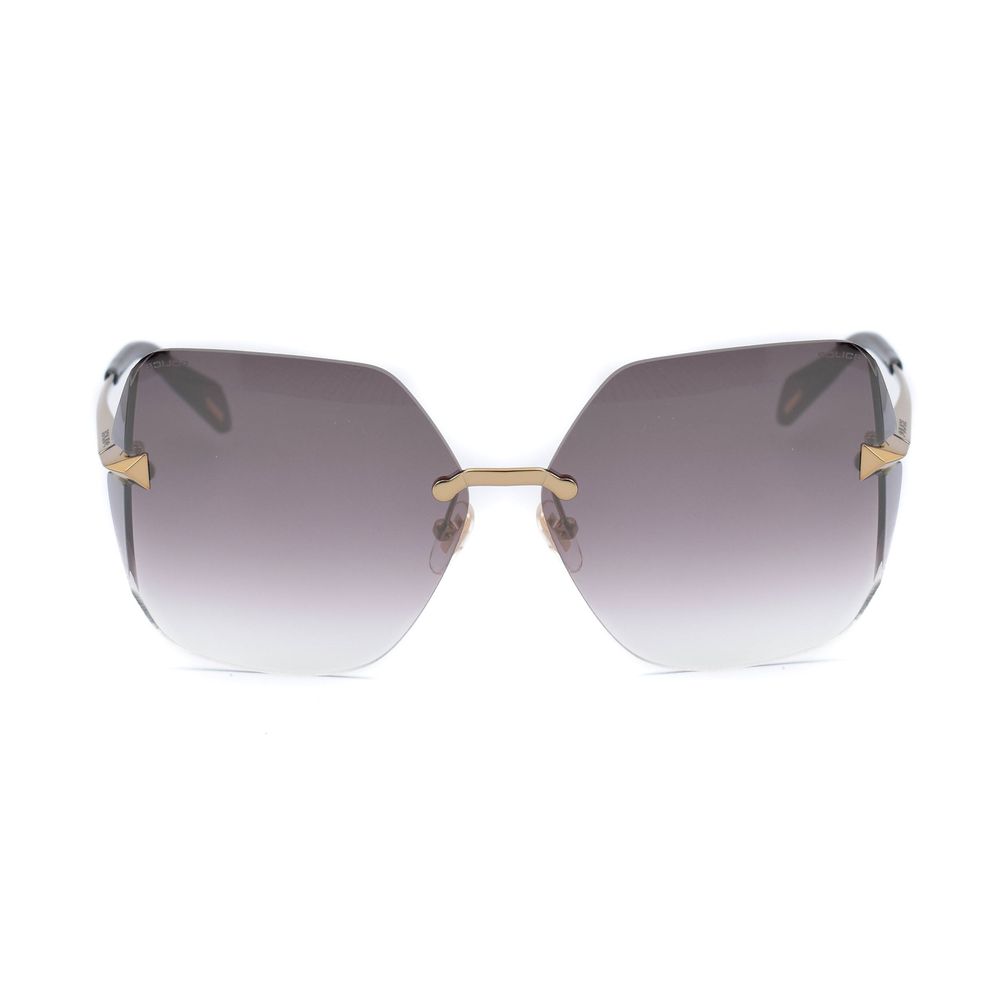 Elevate your style with Police Gold Metal Sunglasses, crafted from premium metal and designed for those who embody elegance and confidence in every moment.