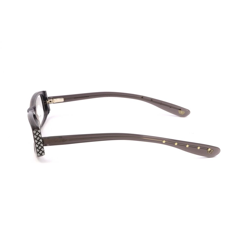 Bottega Veneta Gray Acetate Glasses – Designer Luxury Eyewear