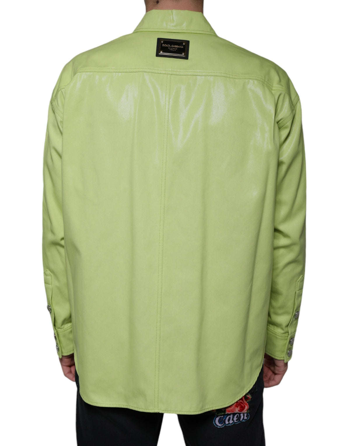 Elevate your wardrobe with the Dolce & Gabbana Green Cotton Collared Men Button Down Shirt, a testament to Italian craftsmanship and timeless elegance, perfect for any occasion.