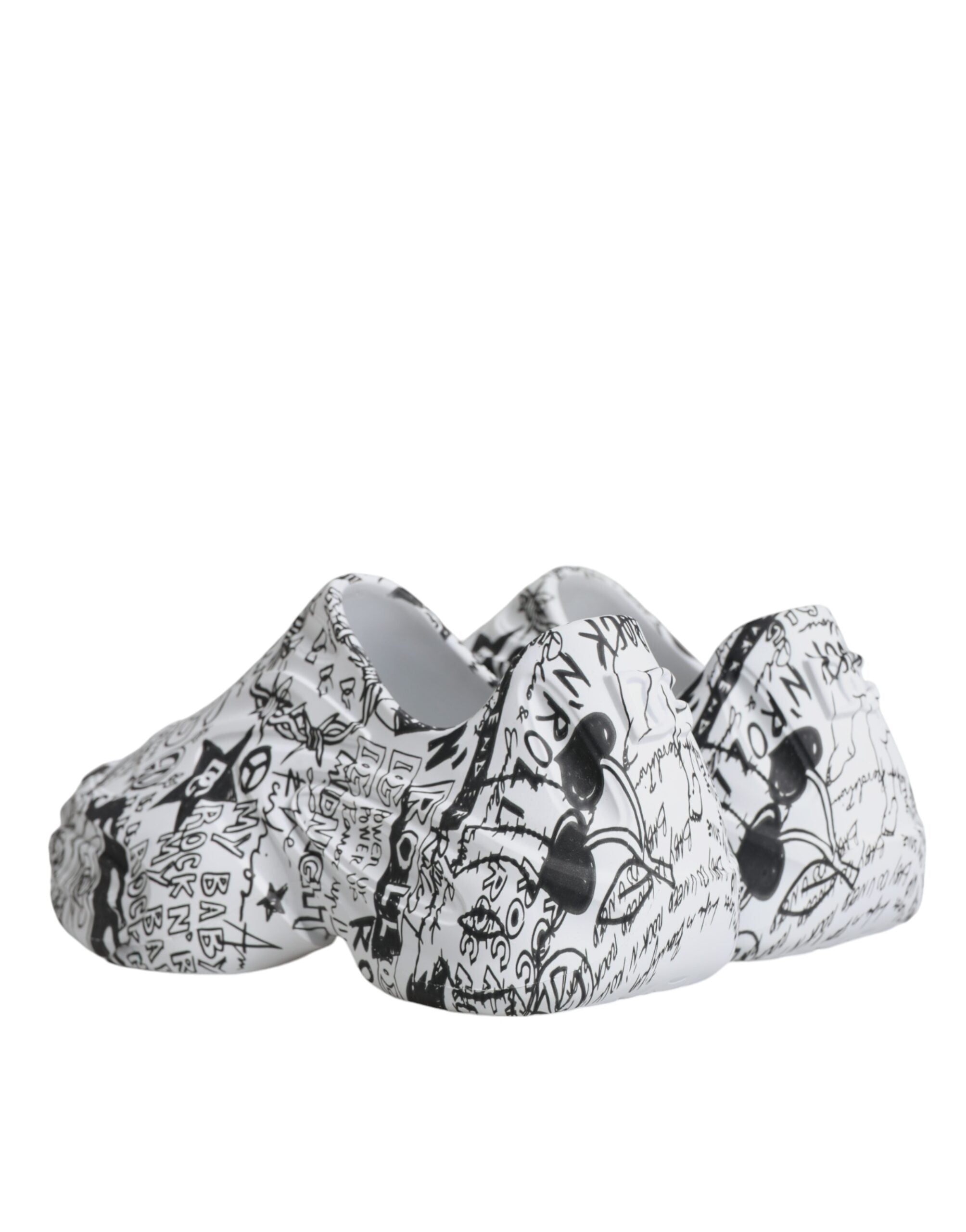Sneakers Daymaster blanches et noires à motifs graffiti de Dolce & Gabbana