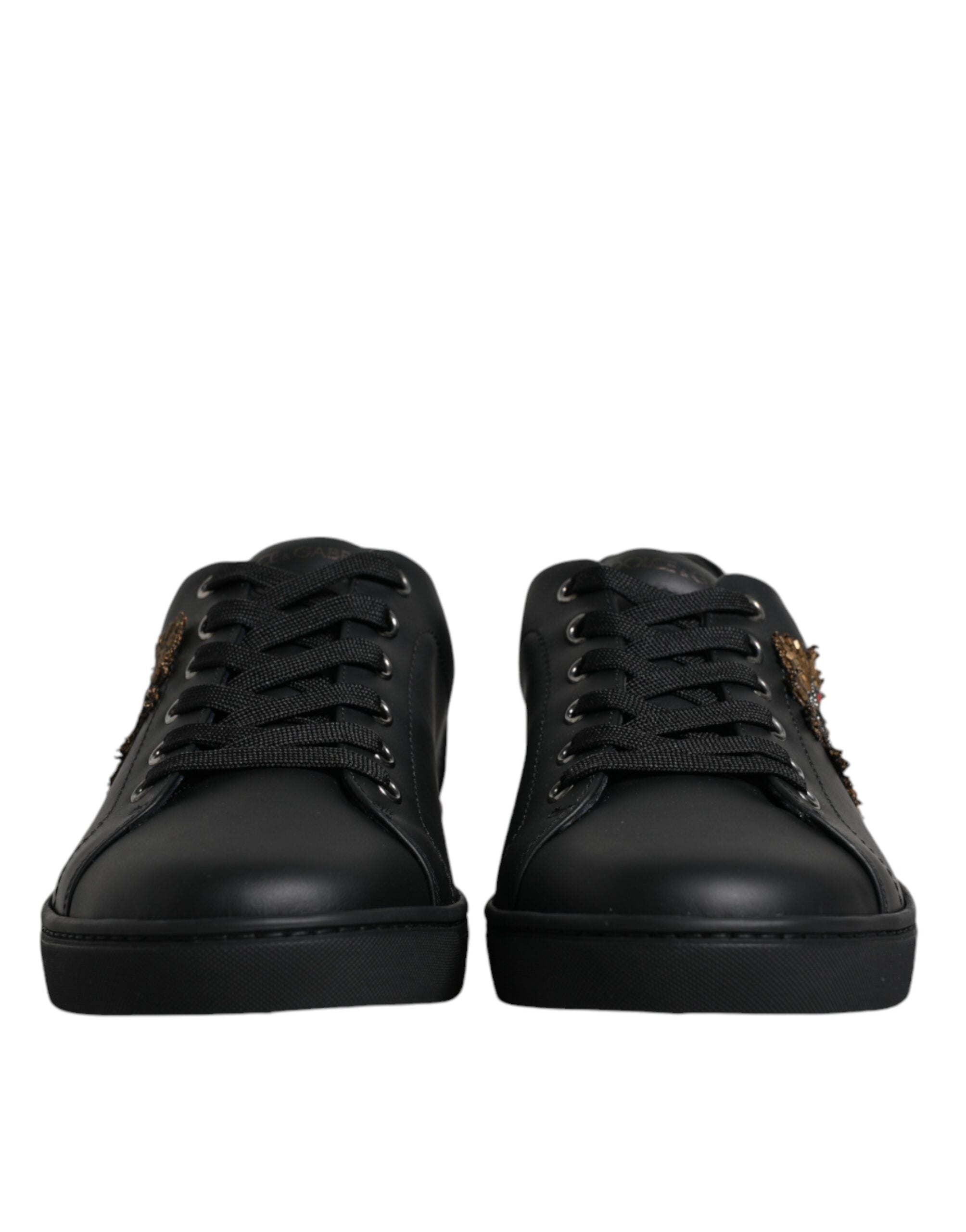 Dolce & Gabbana Black London Sacred Heart Sneakers - Luxury Footwear