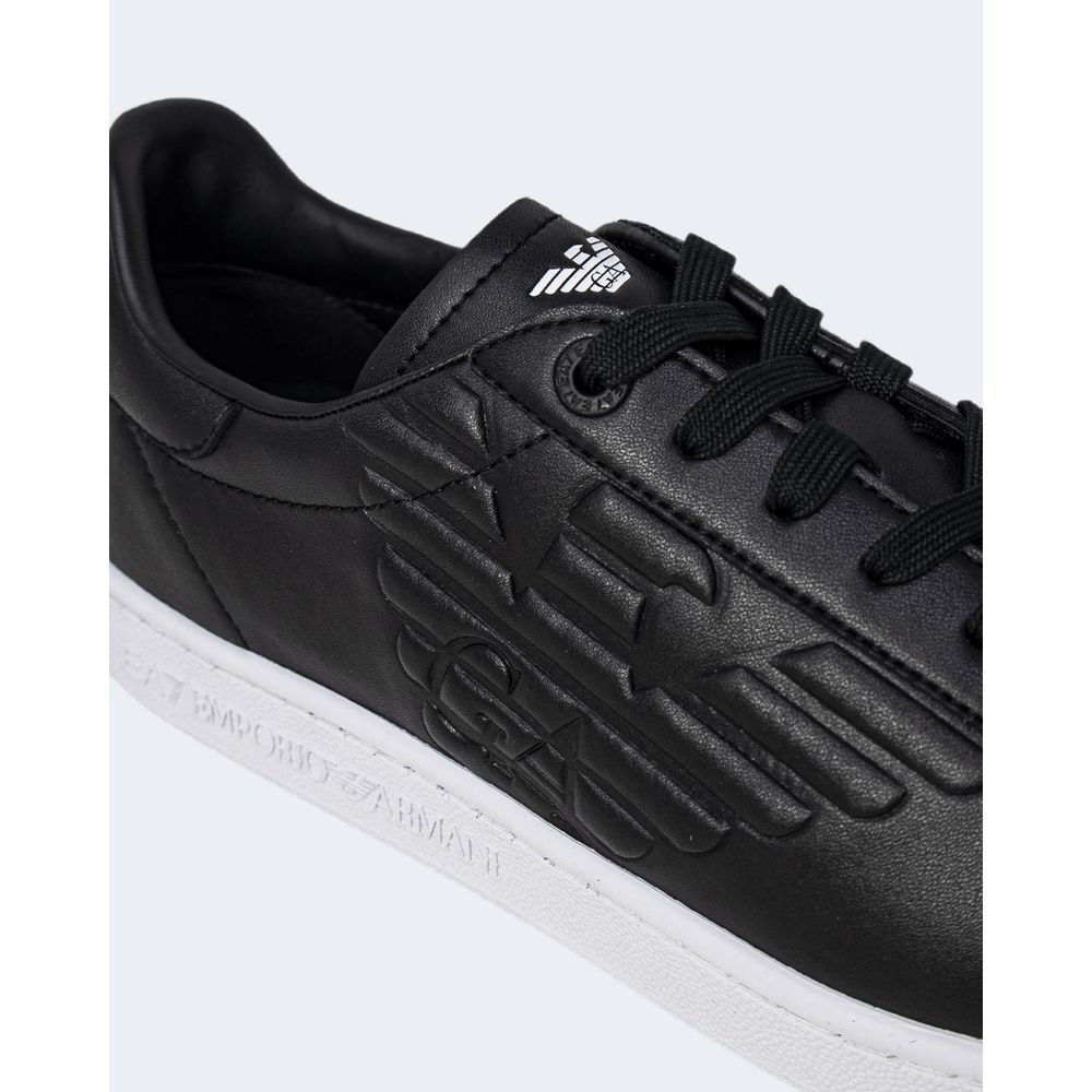 EA7 Emporio Armani Black And White Polyethylene Low Top Sneakers