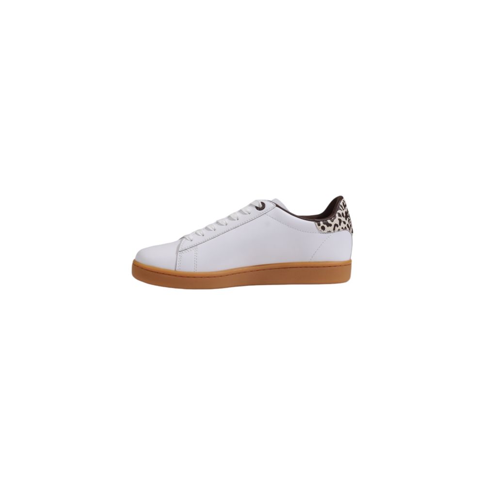 EA7 Emporio Armani Beige Leather Low Top Sneakers - Exquisite Luxury