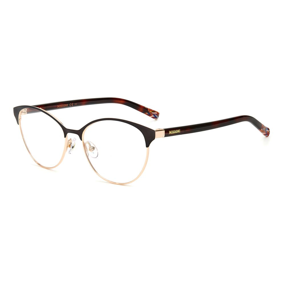 Discover the Missoni Brown Metal Glasses, a luxurious blend of exquisite craftsmanship and timeless elegance, perfect for those who embody sophistication and style.