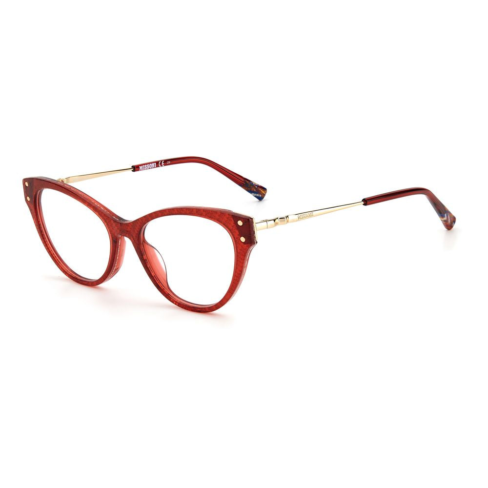 Discover the Missoni Burgundy Acetate Glasses, where exquisite craftsmanship meets timeless sophistication, elevating your style with bold elegance.
