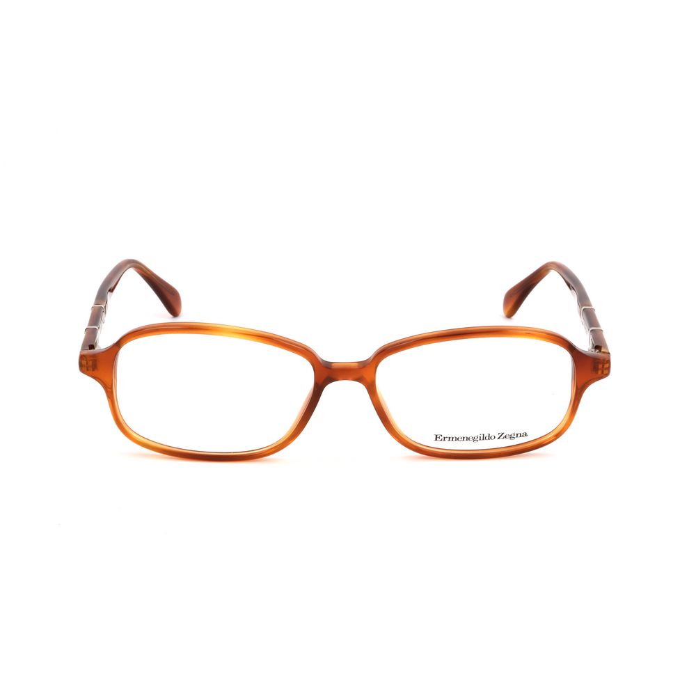 Elevate your style with Ermenegildo Zegna's Brown Plastic Glasses, a luxurious blend of craftsmanship and sophistication, perfect for the discerning individual.