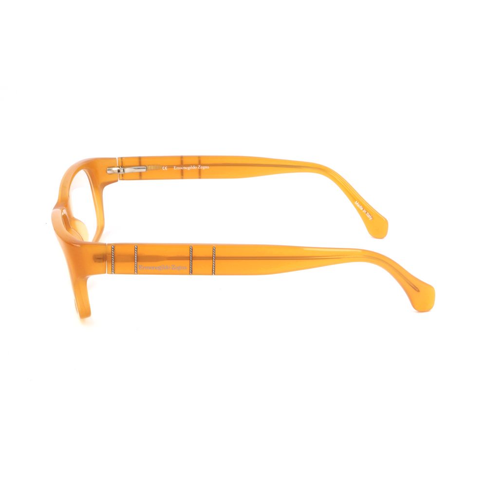 Elevate your style with Ermenegildo Zegna Yellow Plastic Glasses, a testament to exquisite craftsmanship and vibrant luxury, perfect for the discerning individual.