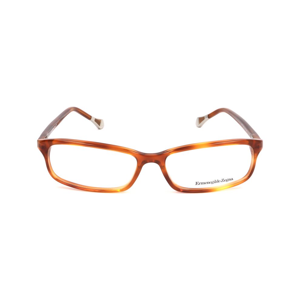 Elevate your elegance with Ermenegildo Zegna's Brown Plastic Glasses, where exquisite craftsmanship meets modern luxury for a timeless allure.