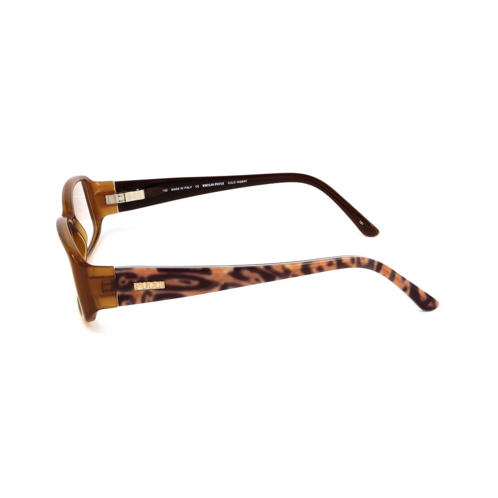 Emilio Pucci Brown Plastic Glasses - Luxury Designer Frames