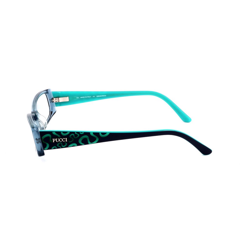 Emilio Pucci Blue Plastic Glasses - Designer Artisanal Elegance