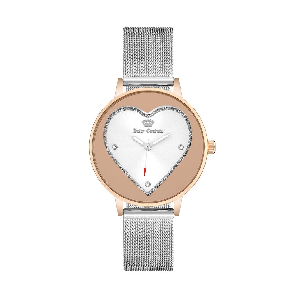 Discover the Juicy Couture Silver Stainless Steel Dress Watch, a timeless masterpiece that embodies elegance and sophistication for the discerning individual.