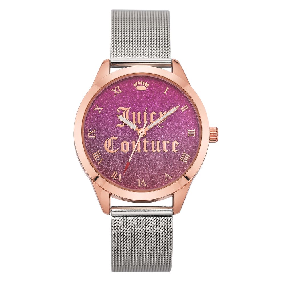 Discover the Juicy Couture Silver Stainless Steel Dress Watch, a symbol of timeless elegance with a pink dial and exquisite craftsmanship, perfect for the discerning individual.