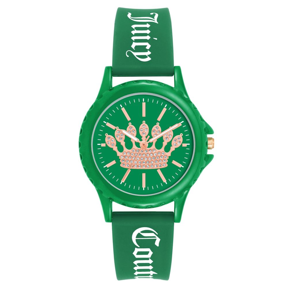 Elevate your elegance with the Juicy Couture Green Synthetic Bracelet Watch, a luxurious fusion of sophisticated design and modern allure, perfect for any occasion.