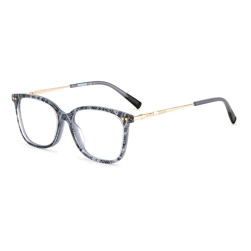 Discover the Missoni Black And White Acetate Glasses, where haute couture craftsmanship meets timeless elegance, enhancing your sophisticated allure for every occasion.