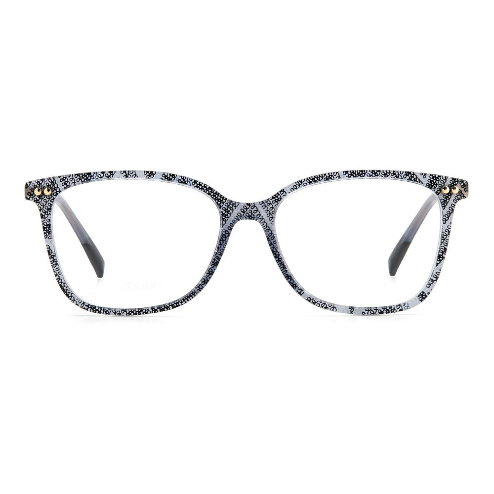 Discover the Missoni Black And White Acetate Glasses, where haute couture craftsmanship meets timeless elegance, enhancing your sophisticated allure for every occasion.