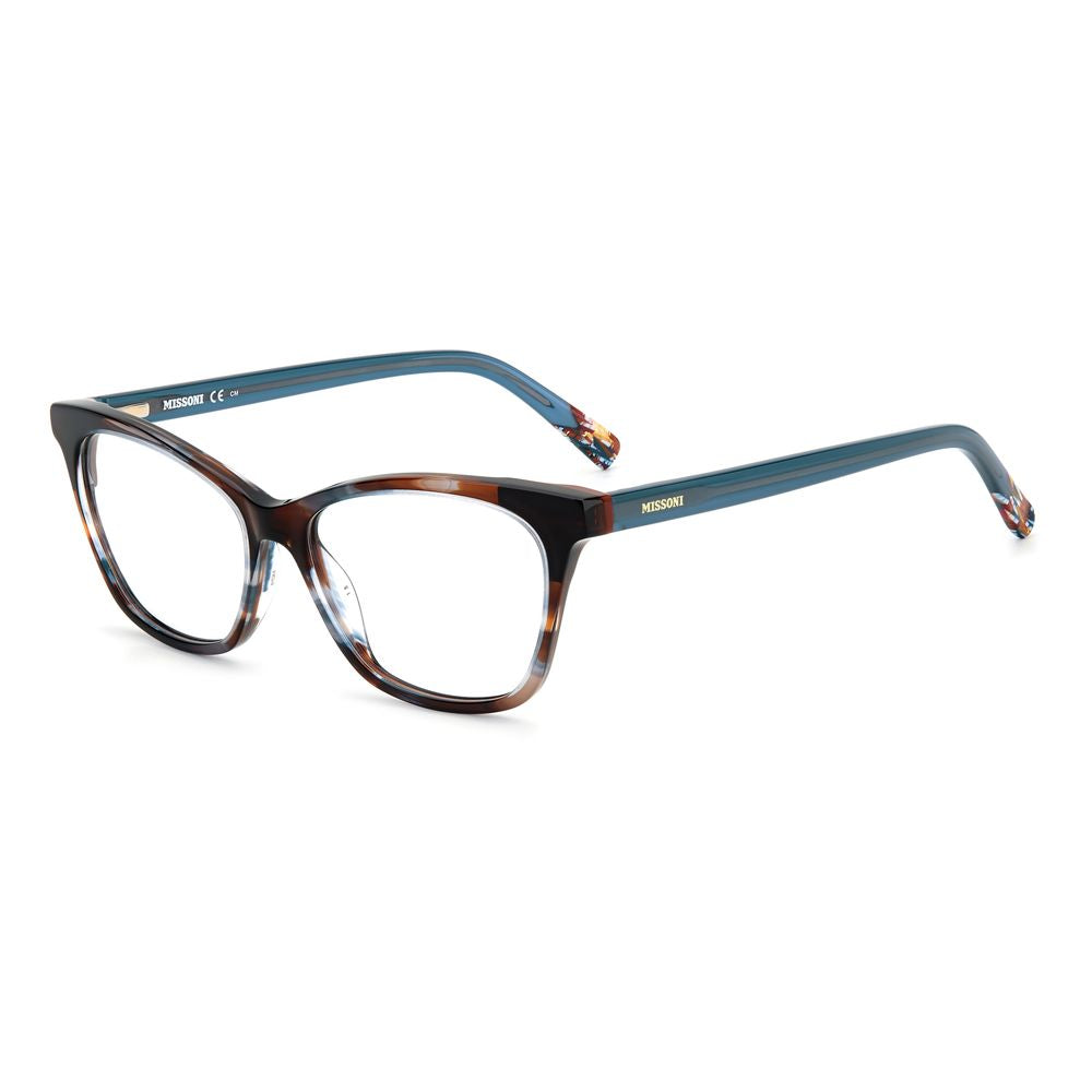 Elevate your style with Missoni Multicolor Acetate Glasses, a luxurious fusion of exquisite craftsmanship and timeless elegance, perfect for the discerning individual.