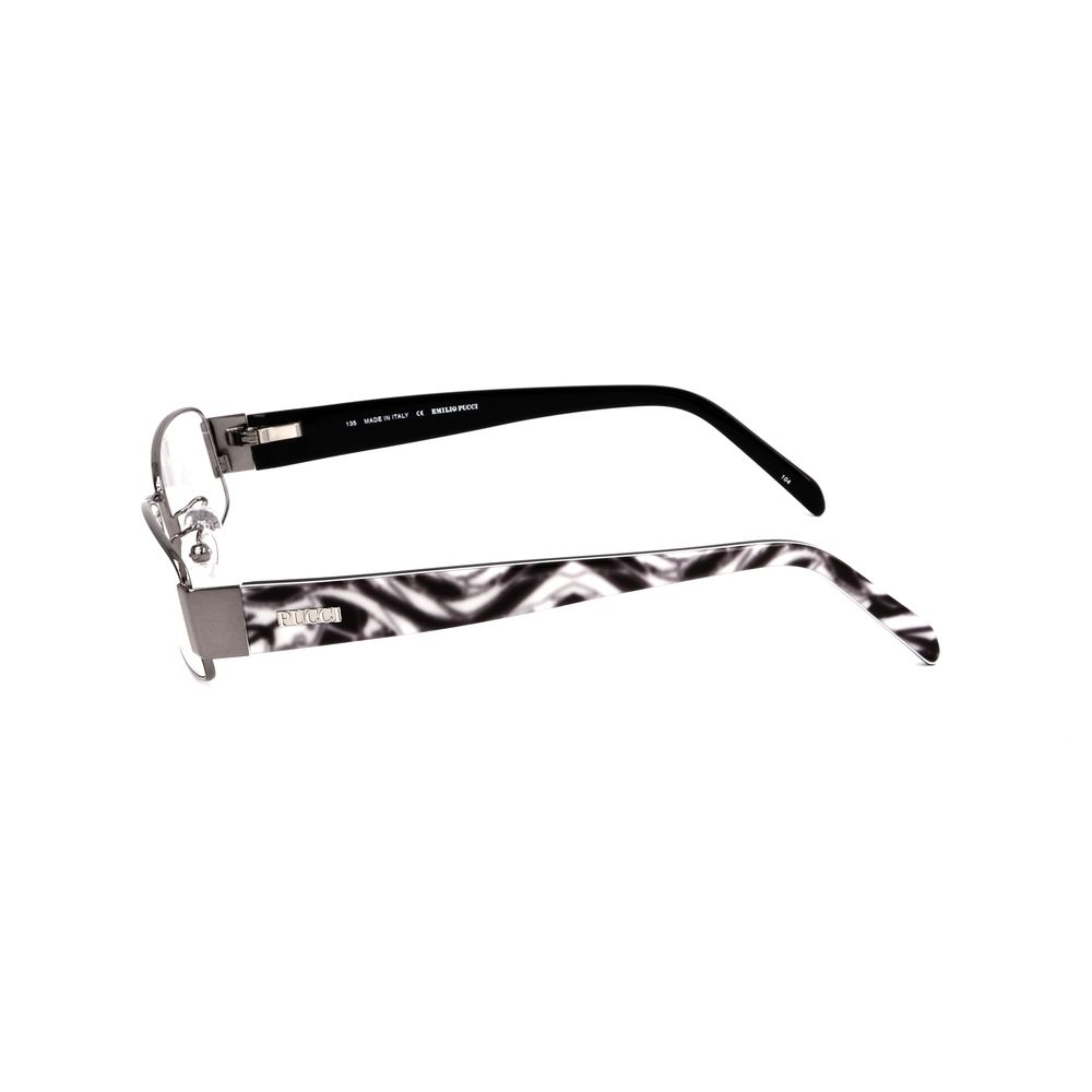 Emilio Pucci Gray Metal Glasses - Artisan Elegance Redefined