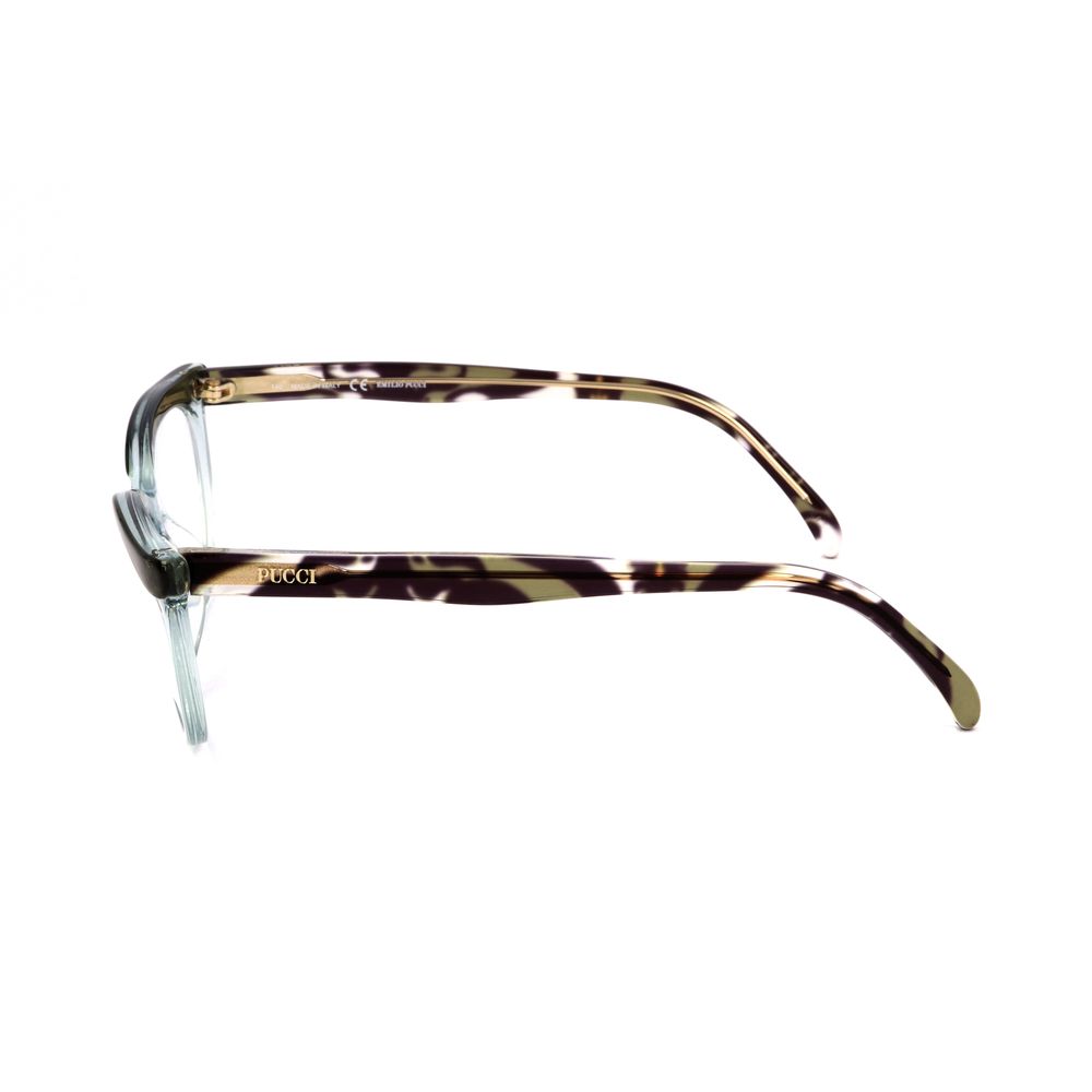 Emilio Pucci Green Plastic Glasses Frames - Artisanal Elegance