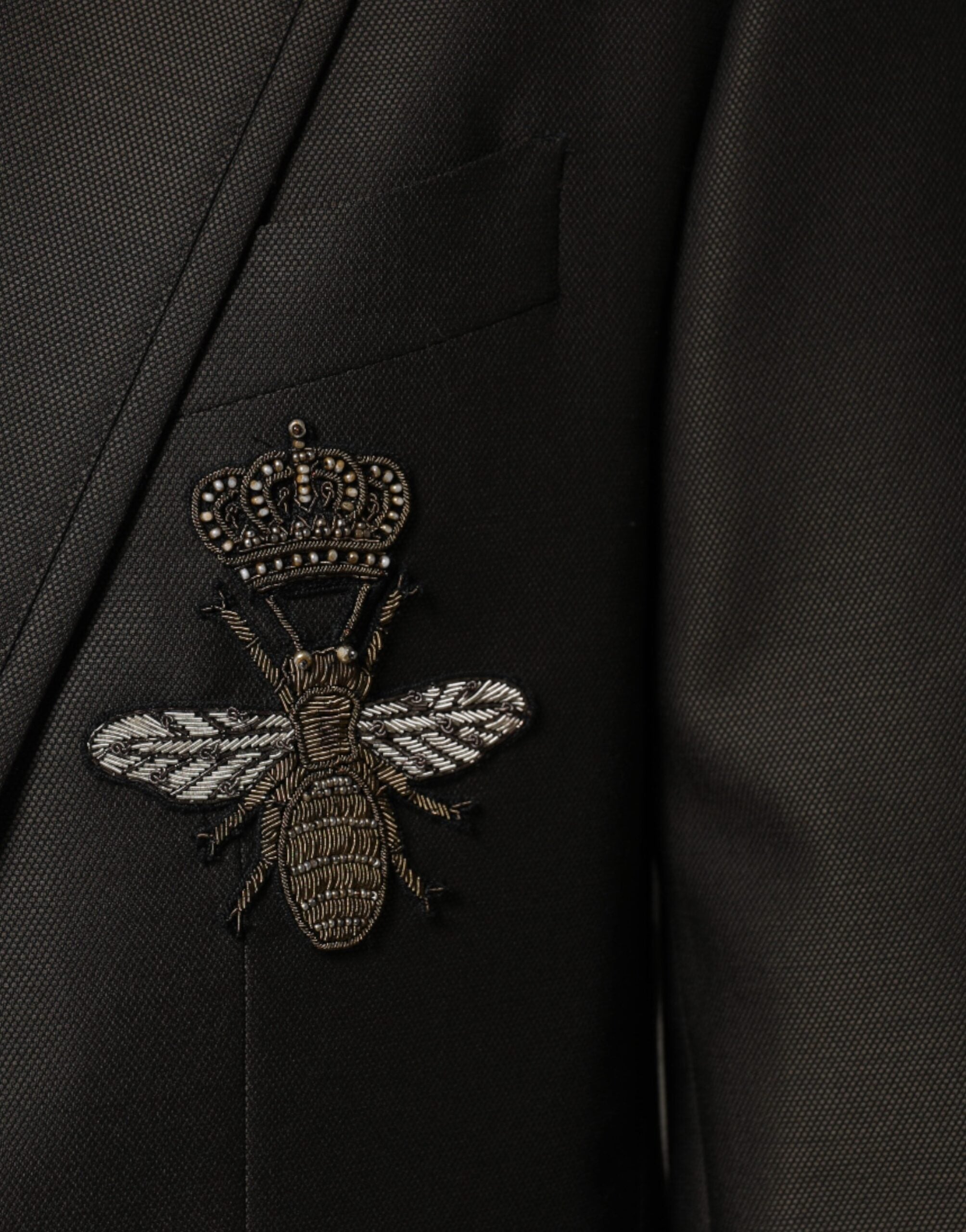 Dolce & Gabbana Blazer Brown Green Bee Wool Jacket Coat