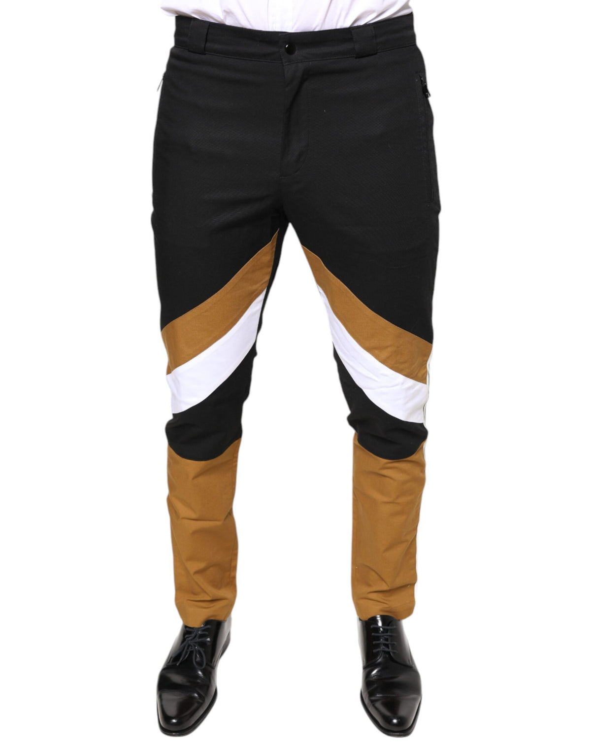 Dolce & Gabbana Multicolor Stripe Skinny Cotton Pants Couture