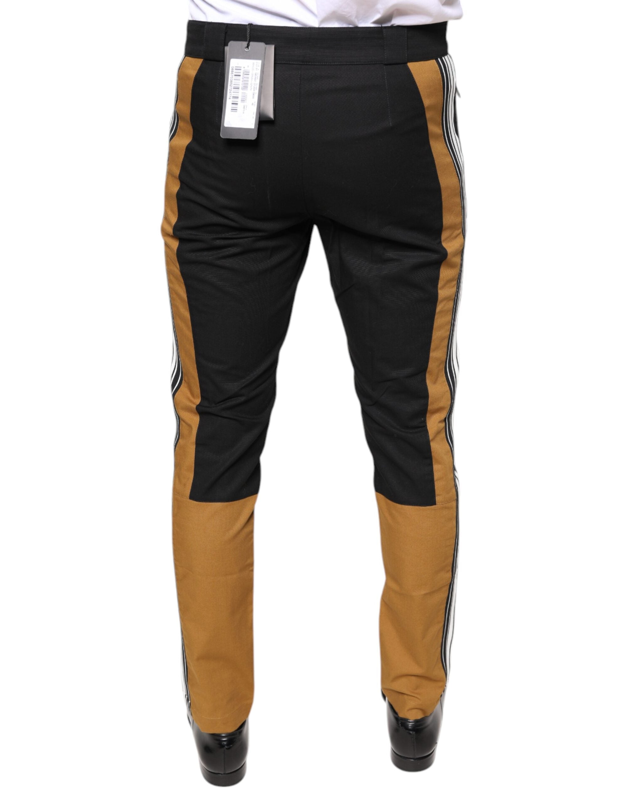 Dolce & Gabbana Multicolor Stripe Skinny Cotton Pants Couture