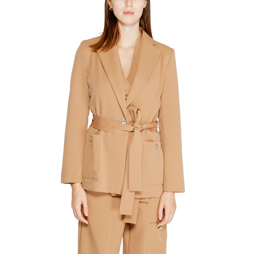 Rinascimento Beige Polyester Blazer - Timeless Italian Elegance