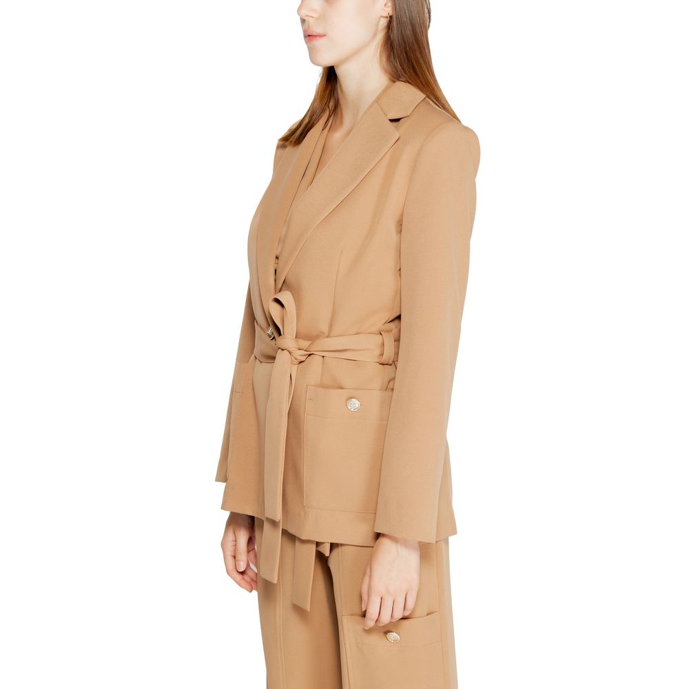 Rinascimento Beige Polyester Blazer - Timeless Italian Elegance