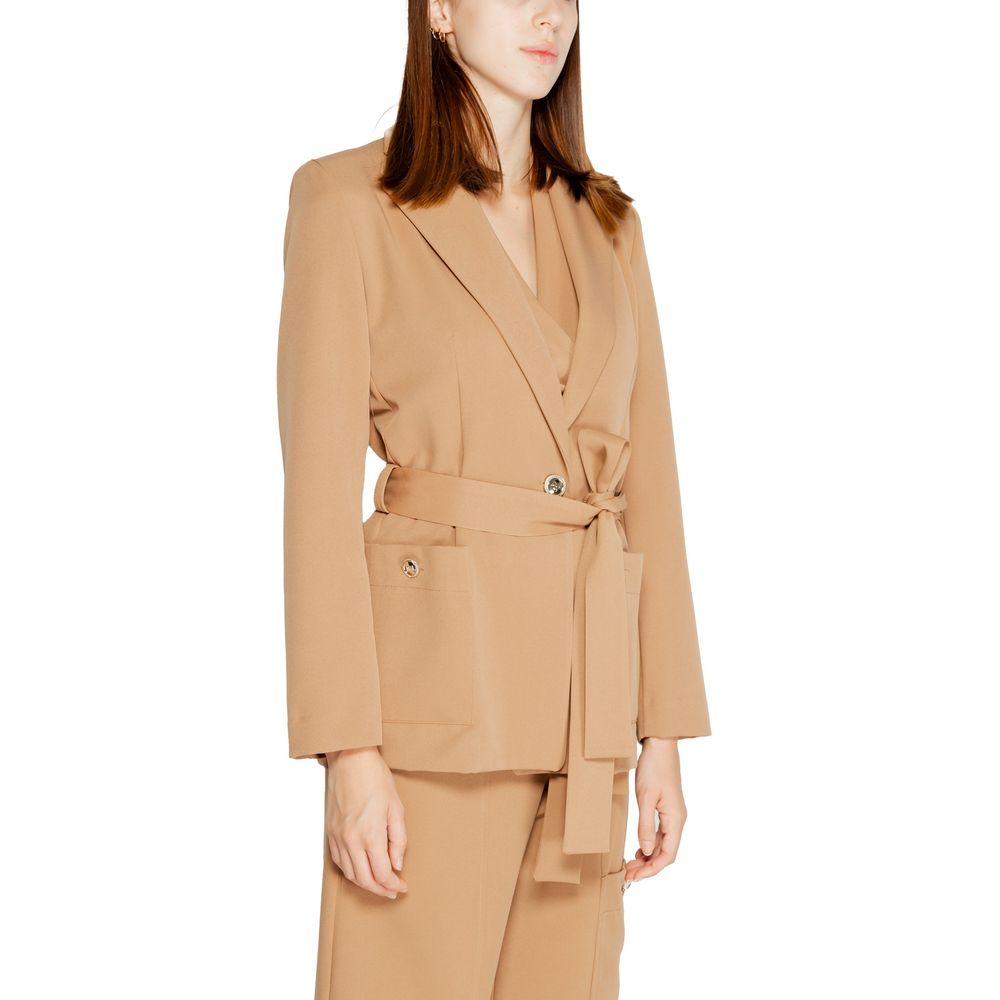 Rinascimento Beige Polyester Blazer - Timeless Elegance Redefined