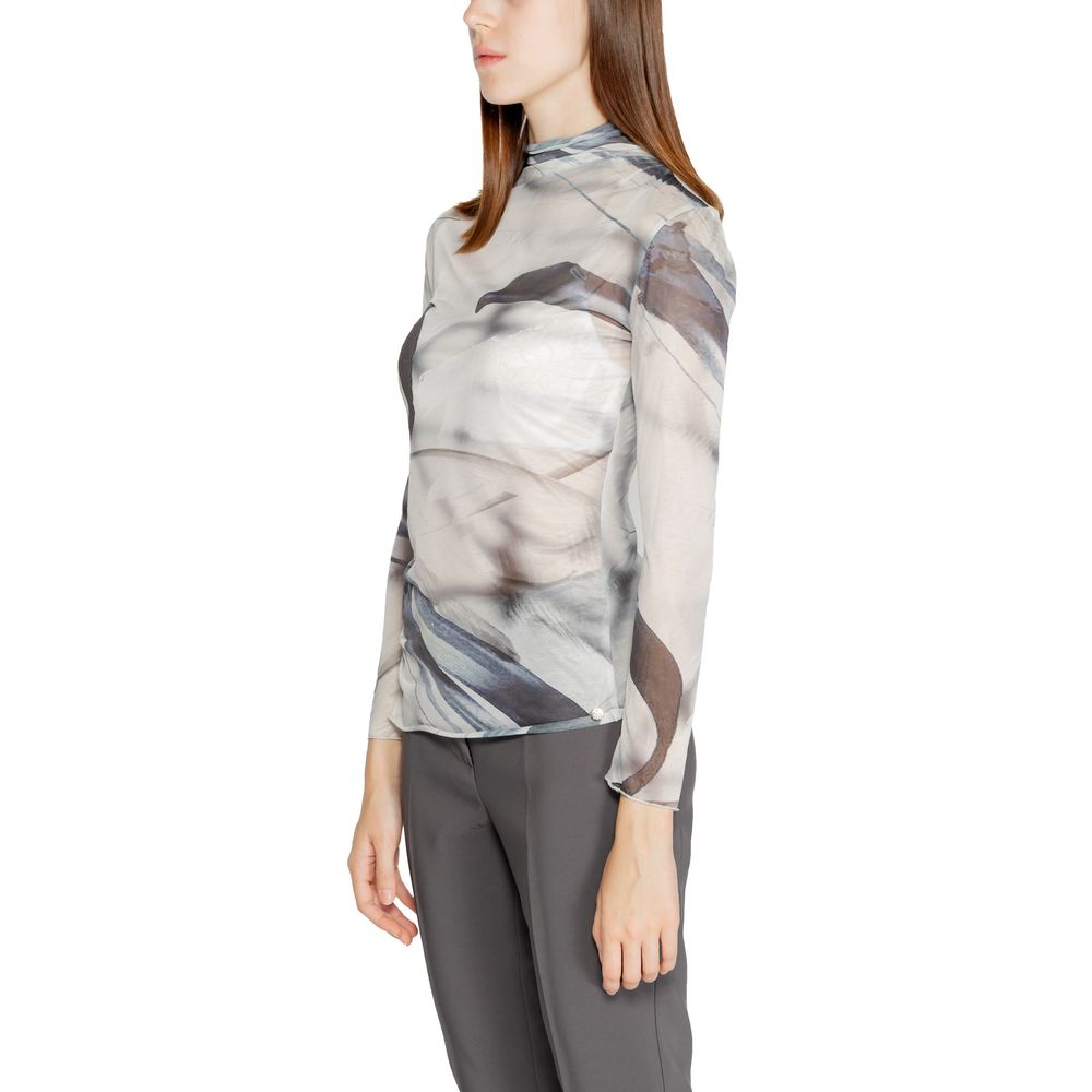 Rinascimento Gray Long Sleeve T-Shirt - Exquisite Elegance FW24