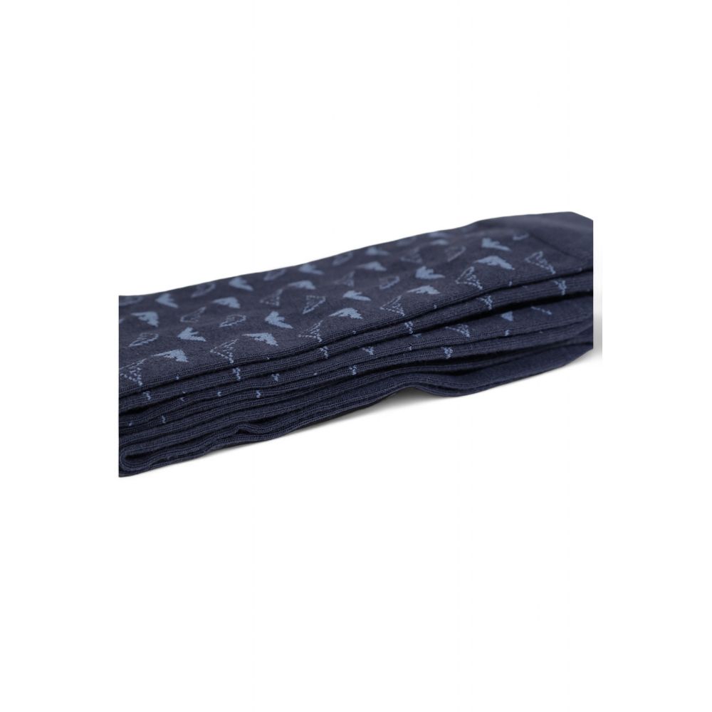 Emporio Armani Underwear Blue Cotton Socks