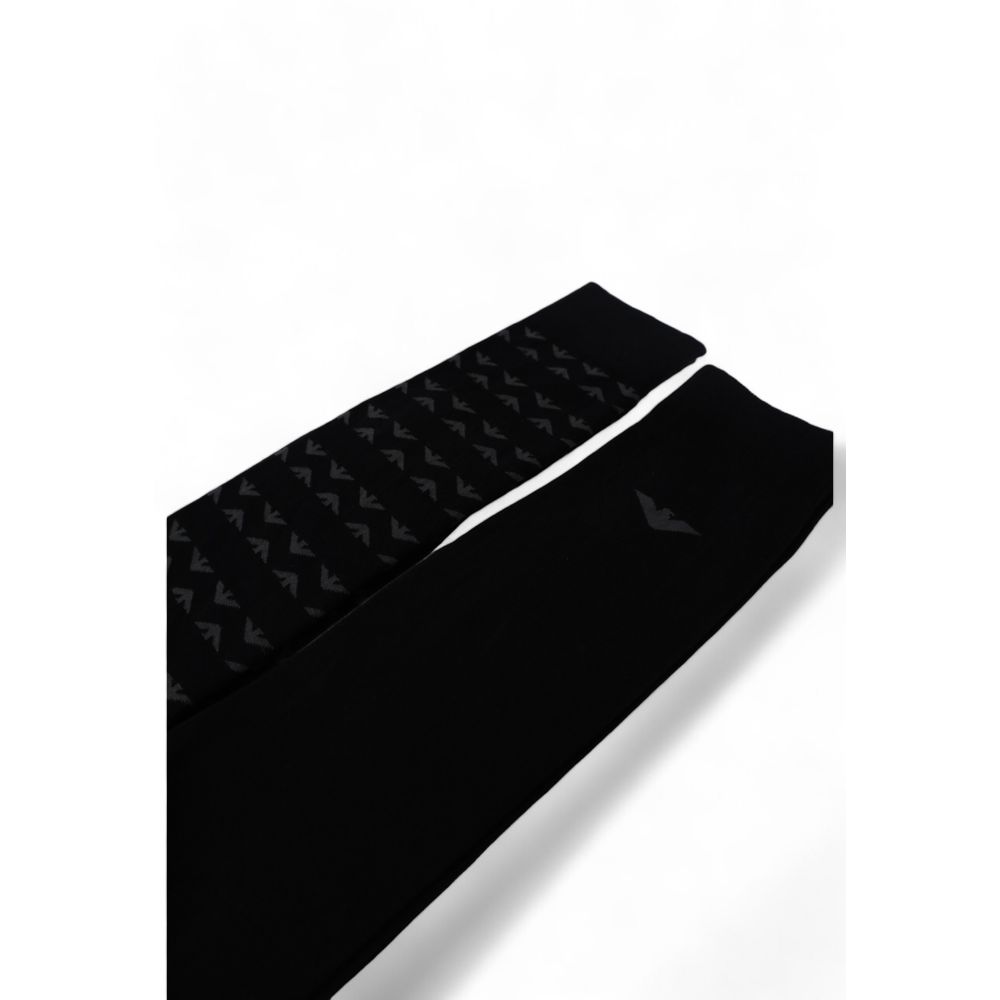 Calzini in cotone nero Emporio Armani Underwear