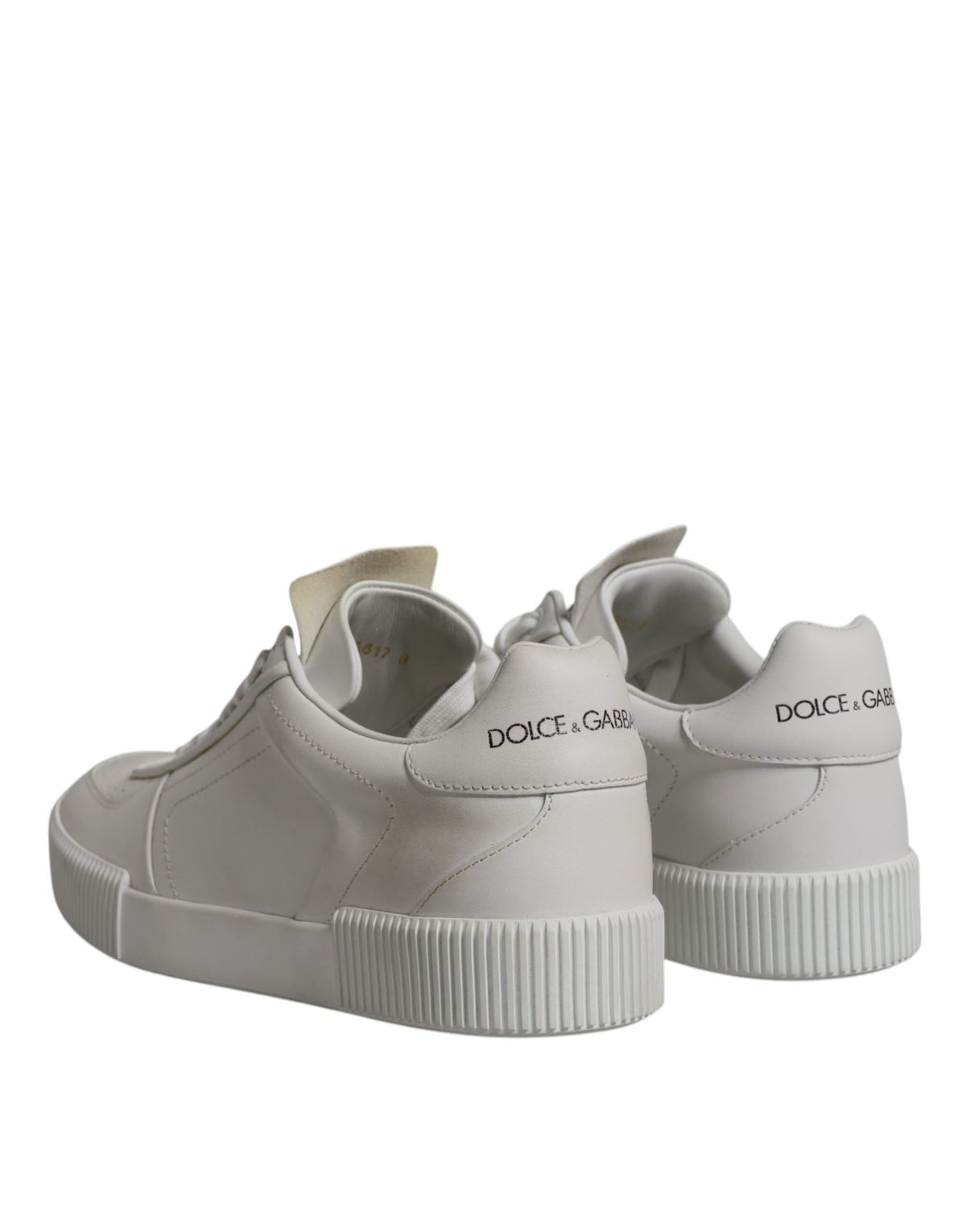 Dolce & Gabbana White Miami Leather Sneakers - Exquisite Elegance