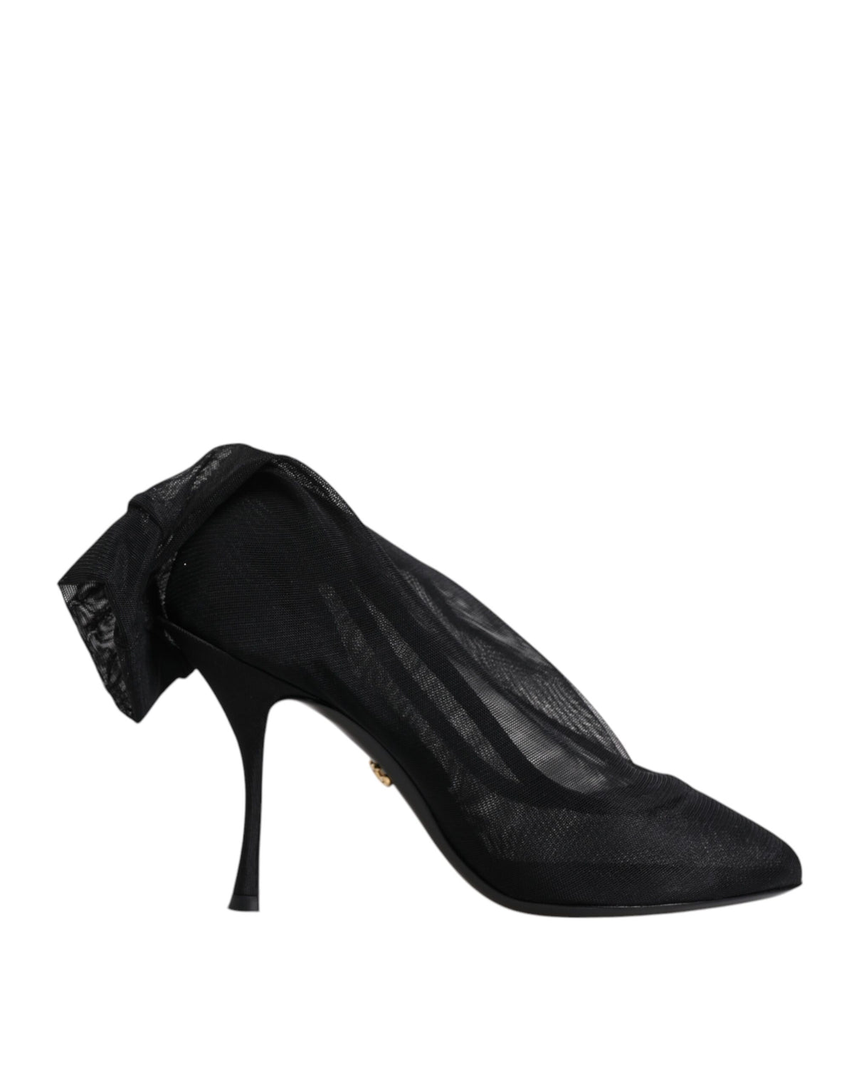 Indulge in the exquisite Dolce & Gabbana Black Silk Stretch Mesh Sock Boots, where luxurious silk and impeccable craftsmanship elevate your style to new heights of sophistication.